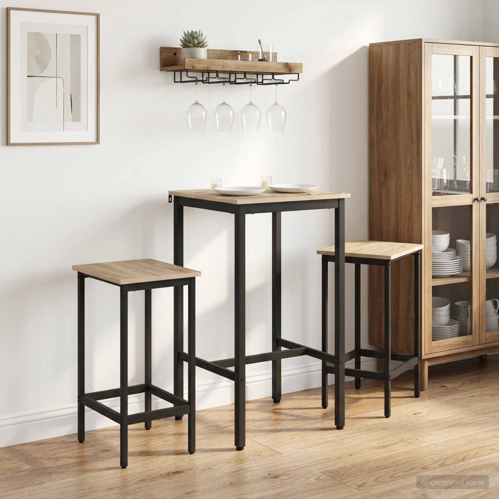 vidaXL Barhocker 2 Stk. Sonoma-Eiche 40 x 32 x 74 cm Holzwerkstoff