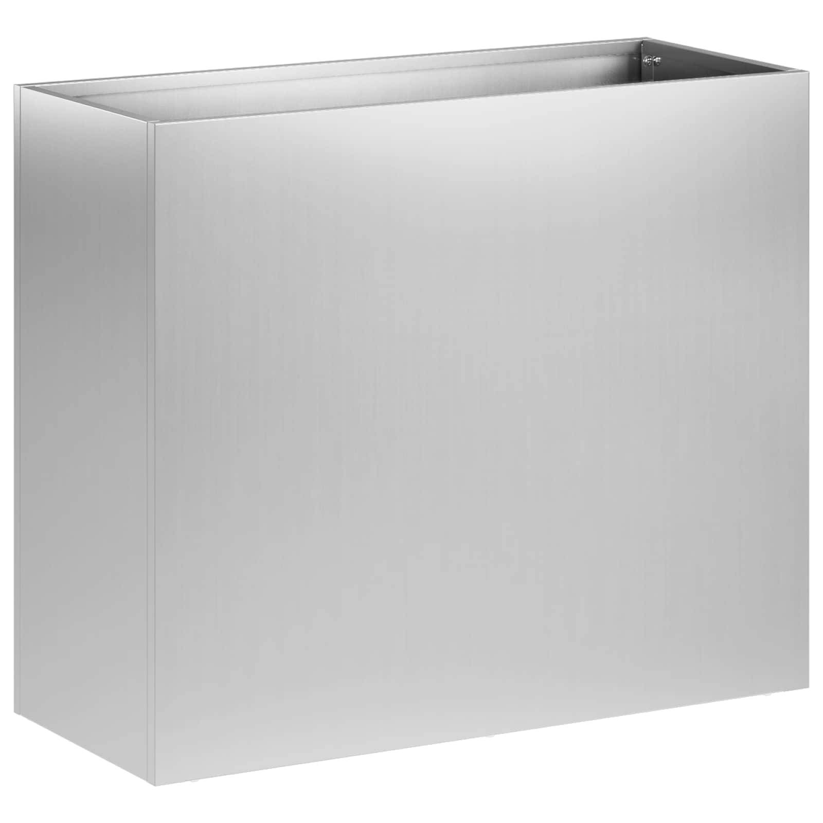 vidaXL Garten-Pflanzgefäß 2 Stk. Silber 50 x 20 x 40 cm