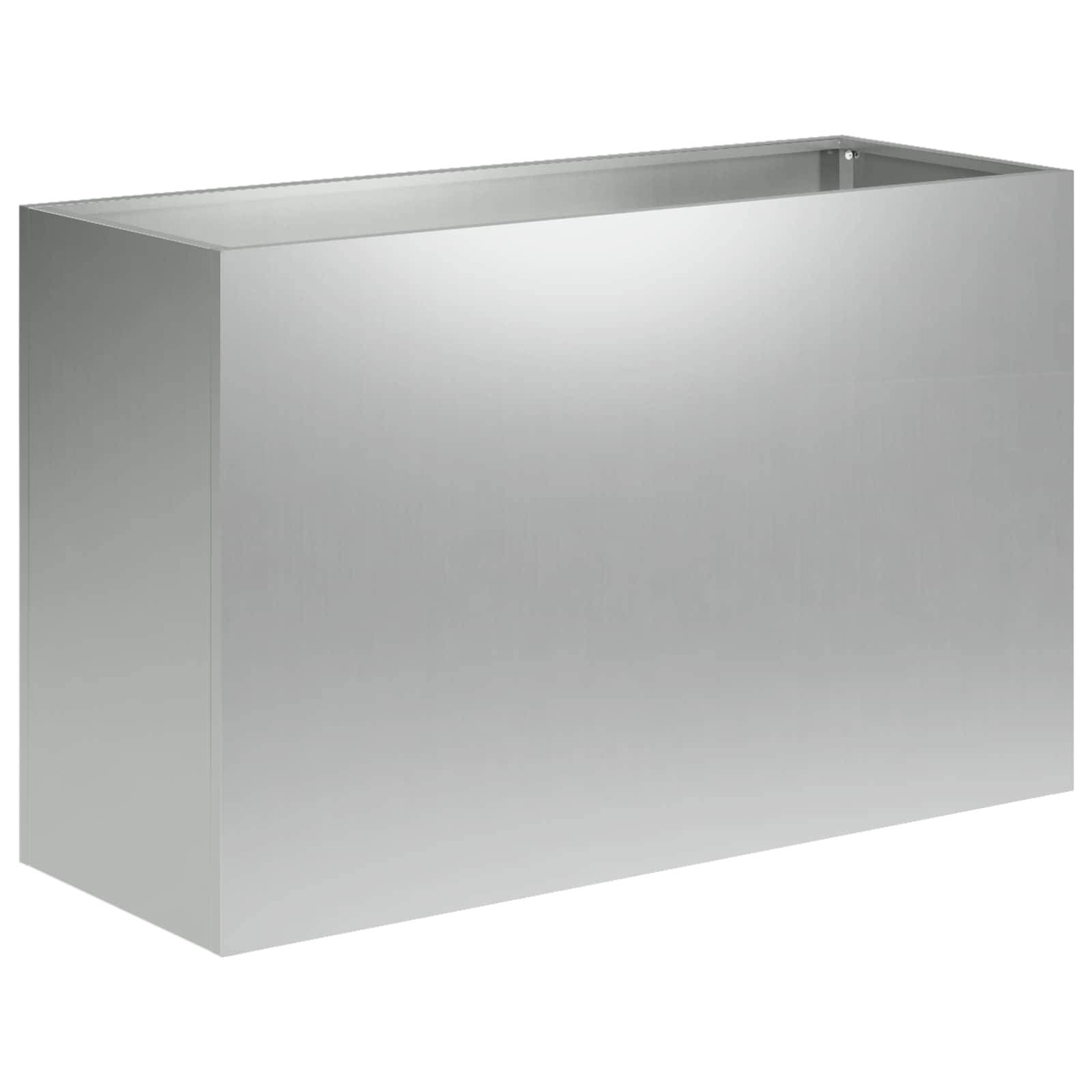 vidaXL Garten-Pflanzgefäß 2 Stk. Silber 80 x 30 x 50 cm