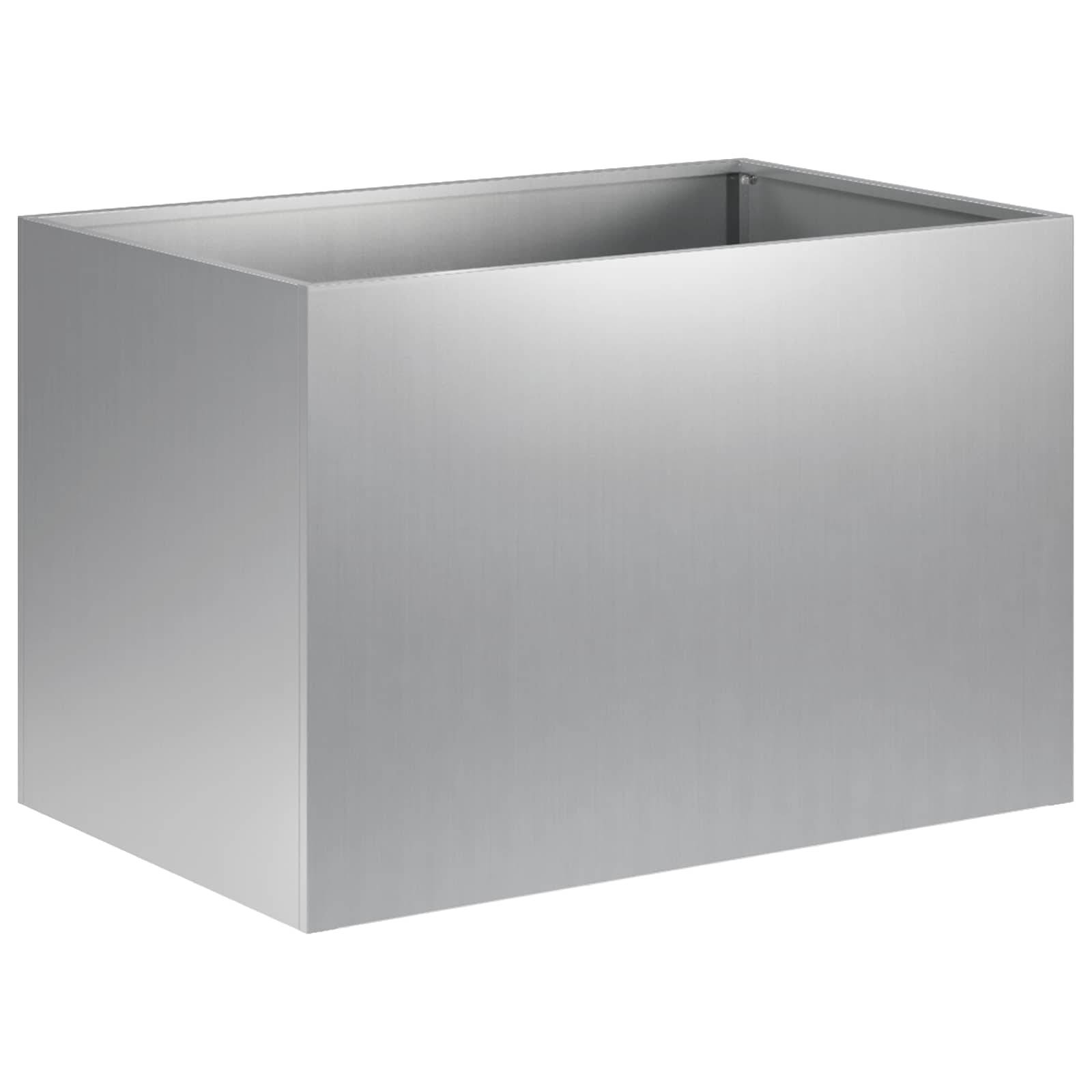 vidaXL Garten-Pflanzgefäß Silber 50 x 40 x 40 cm Verzinkter Stahl