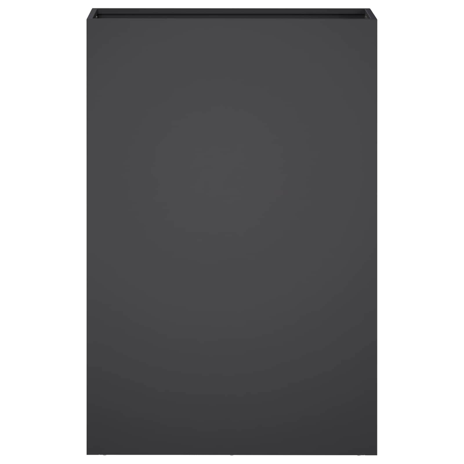 vidaXL Garten-Pflanzgefäß Schwarz 50 x 20 x 75 cm Kaltgewalzter Stahl