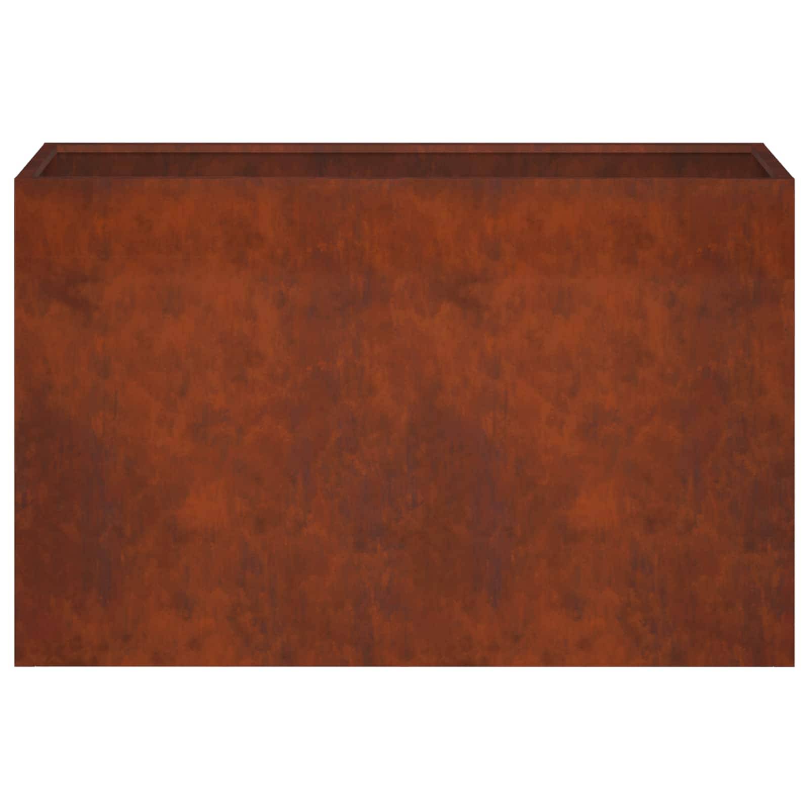 vidaXL Garten-Pflanzgefäß Rostoptik 80 x 30 x 50 cm Wetterfeststahl