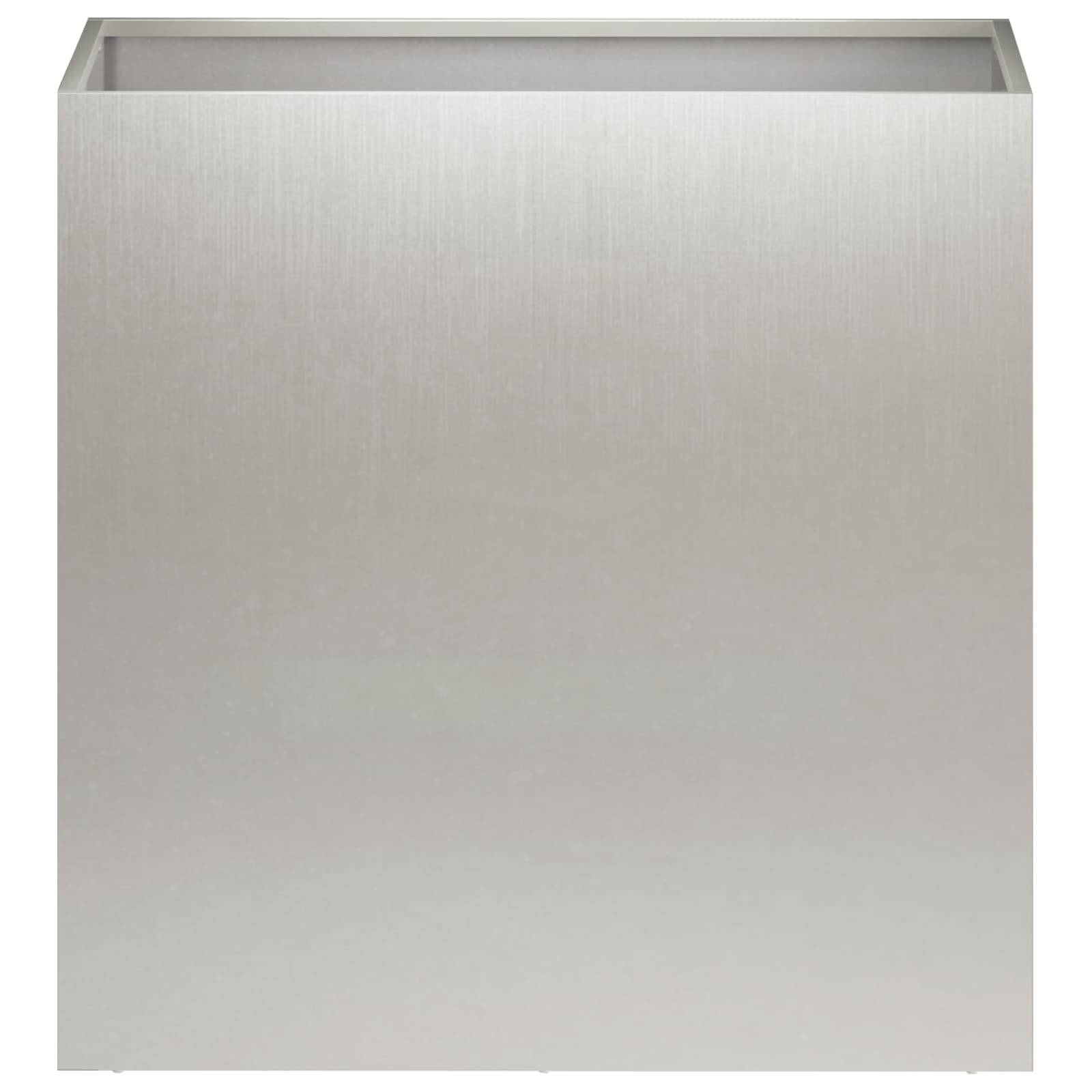 vidaXL Garten-Pflanzgefäß 2 Stk. Silber 50 x 30 x 50 cm Edelstahl