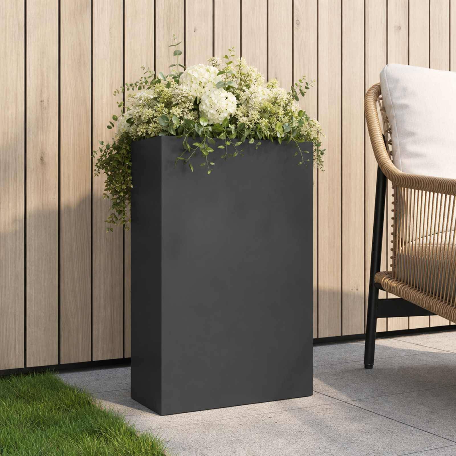 vidaXL Garten-Pflanzgefäß Anthrazit 50 x 20 x 75 cm