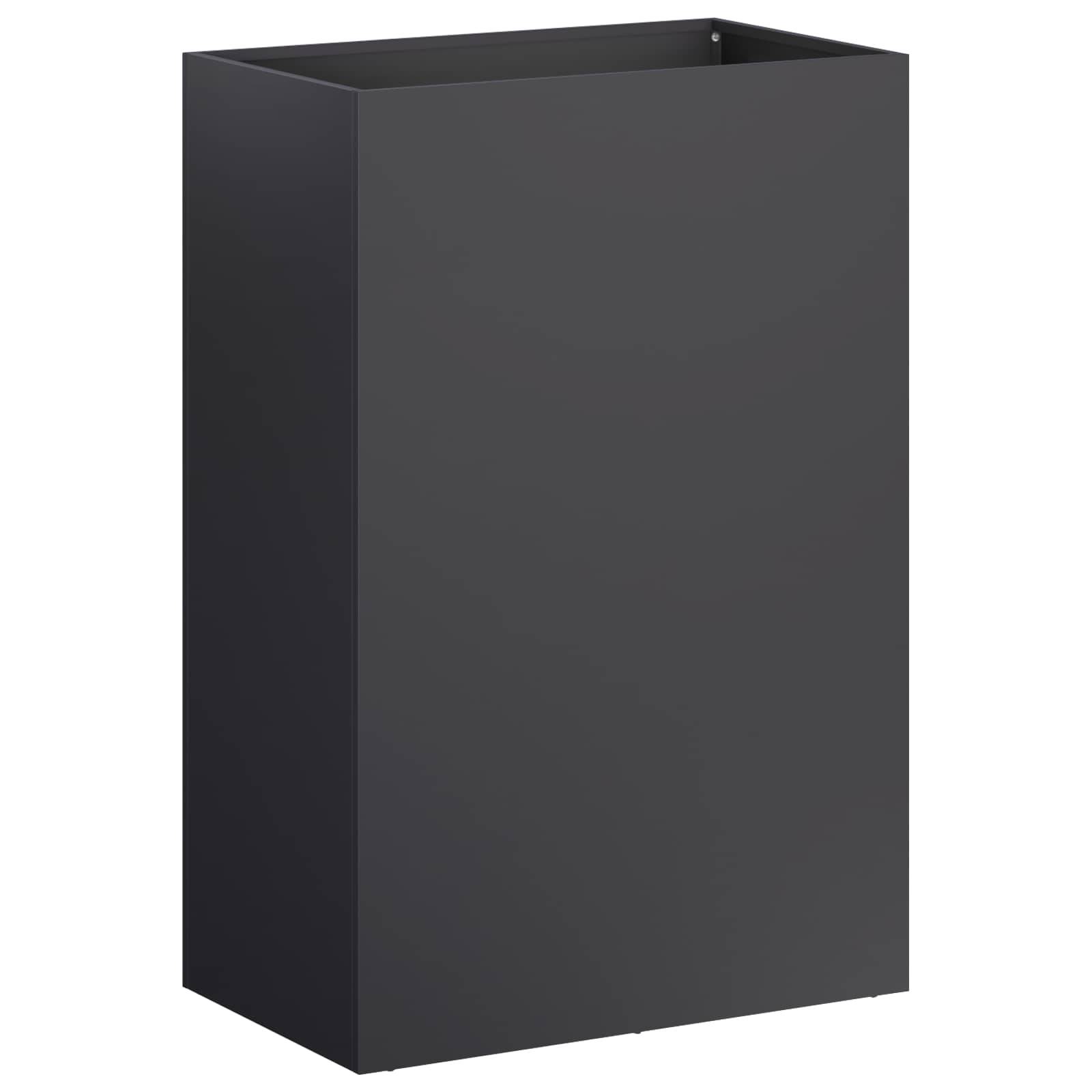 vidaXL Garten-Pflanzgefäß 2 Stk. Schwarz 50 x 40 x 75 cm