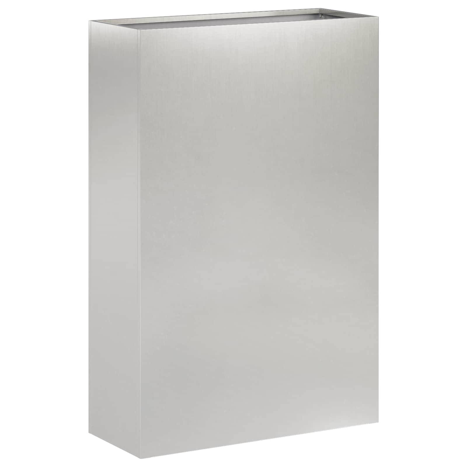 vidaXL Garten-Pflanzgefäß 2 Stk. Silber 50 x 20 x 75 cm Edelstahl