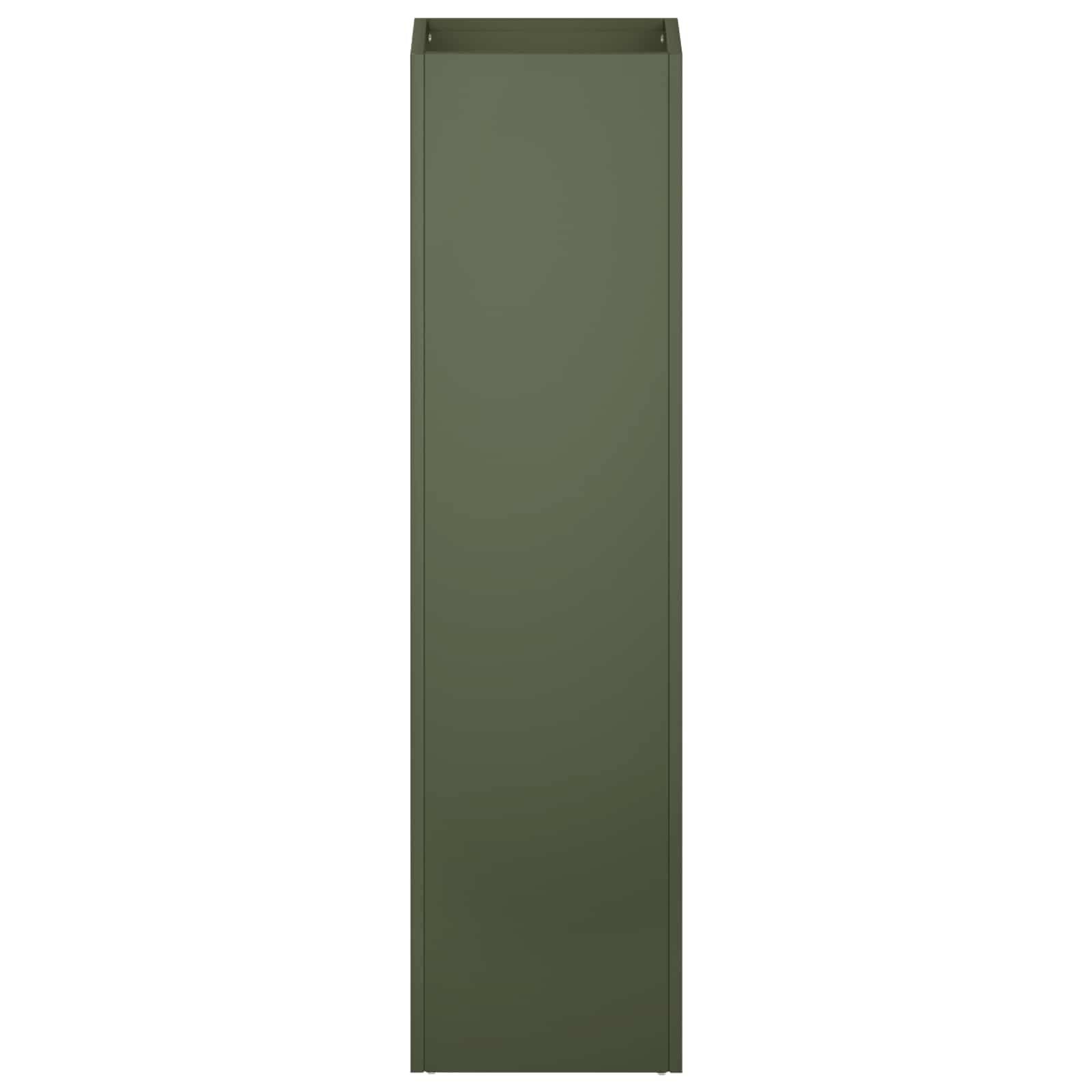 vidaXL Garten-Pflanzgefäß Olivgrün 20 x 20 x 75 cm Kaltgewalzter Stahl