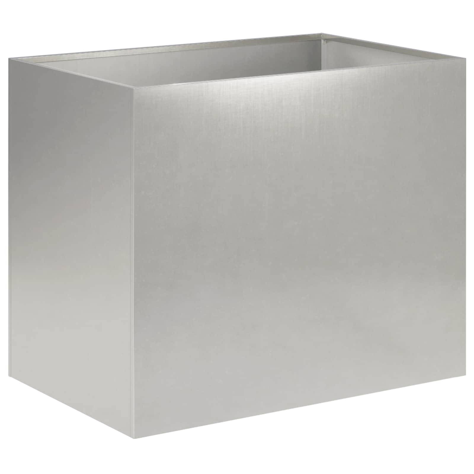 vidaXL Garten-Pflanzgefäß Silber 60 x 40 x 50 cm Edelstahl