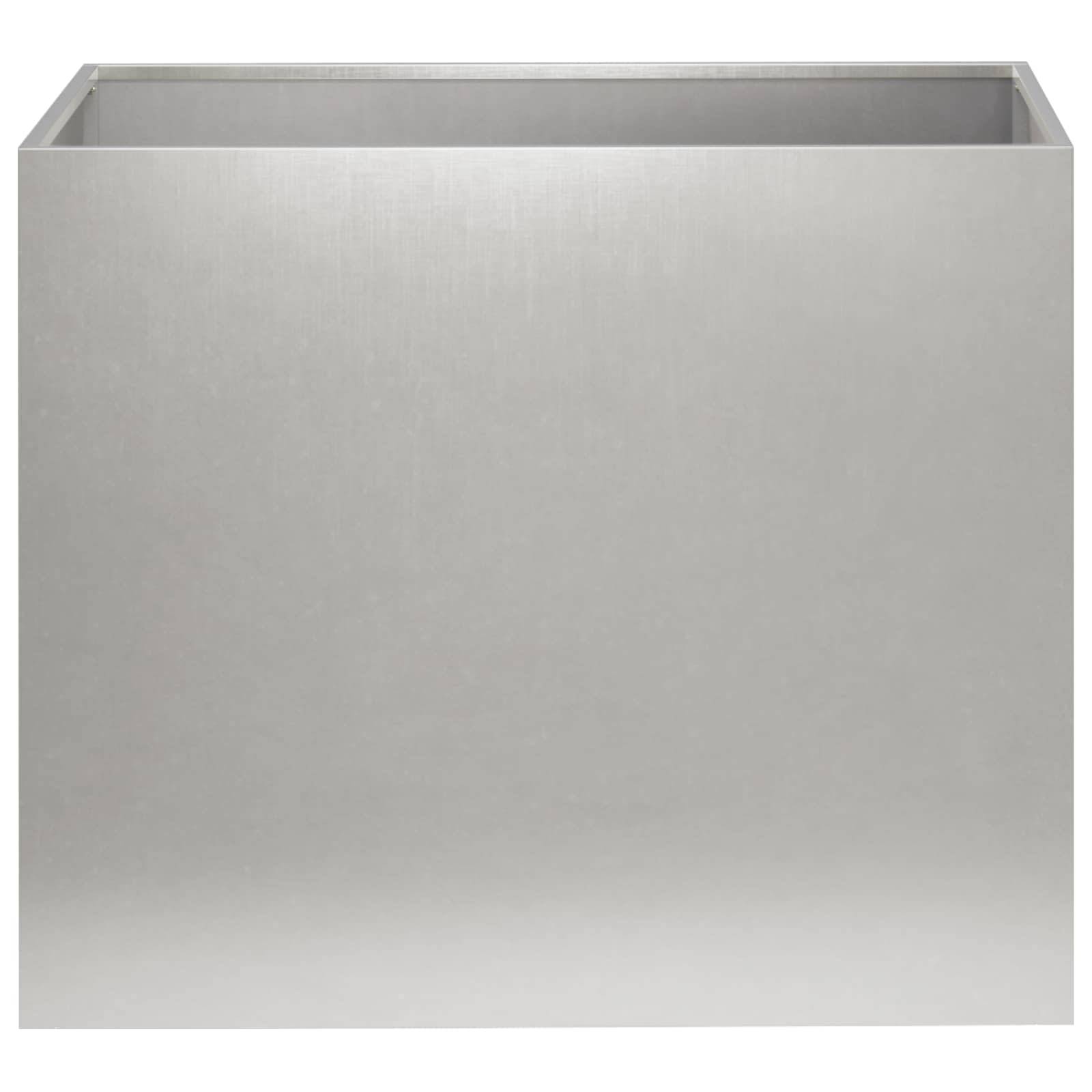 vidaXL Garten-Pflanzgefäß Silber 60 x 40 x 50 cm Edelstahl