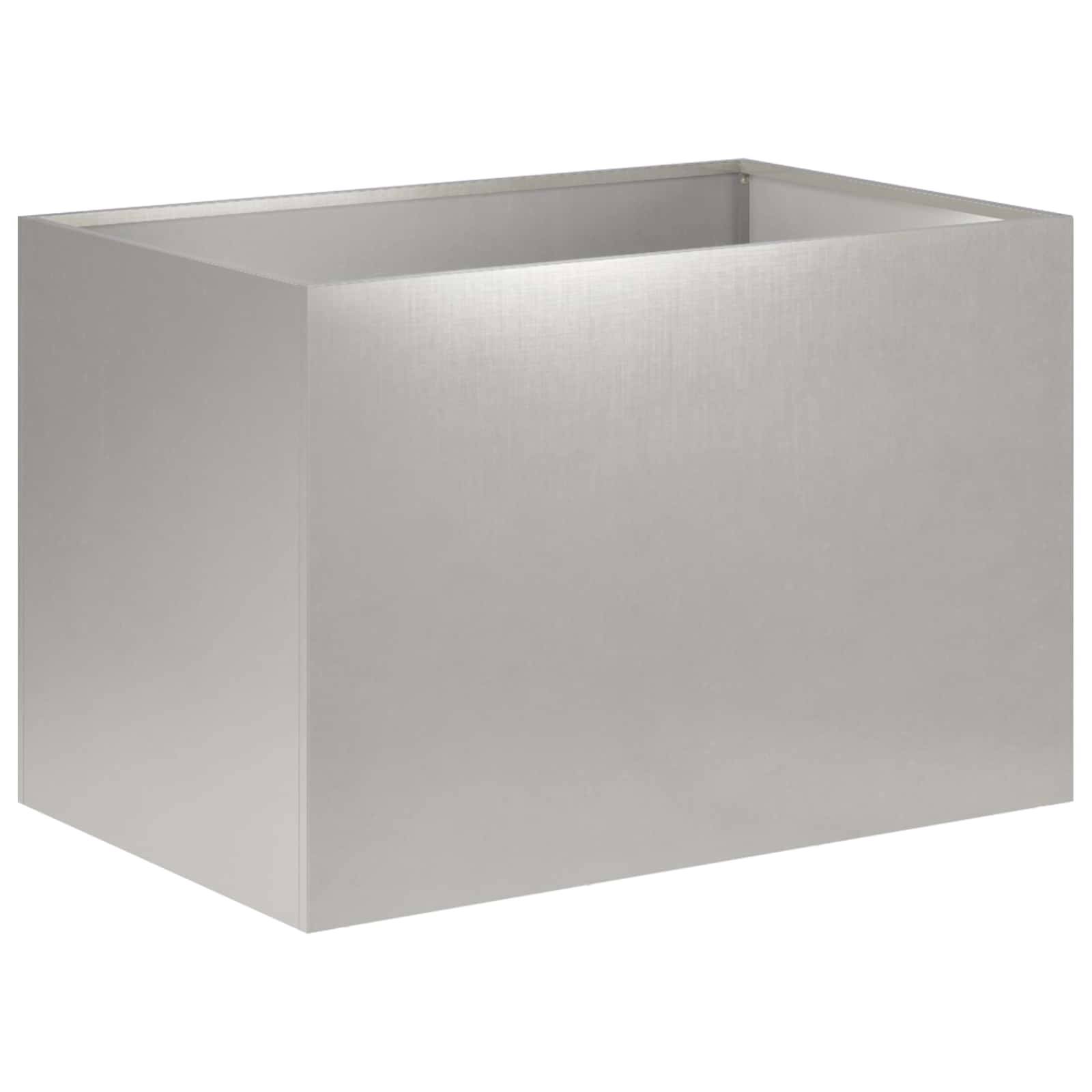 vidaXL Garten-Pflanzgefäß Silber 50 x 40 x 40 cm Edelstahl