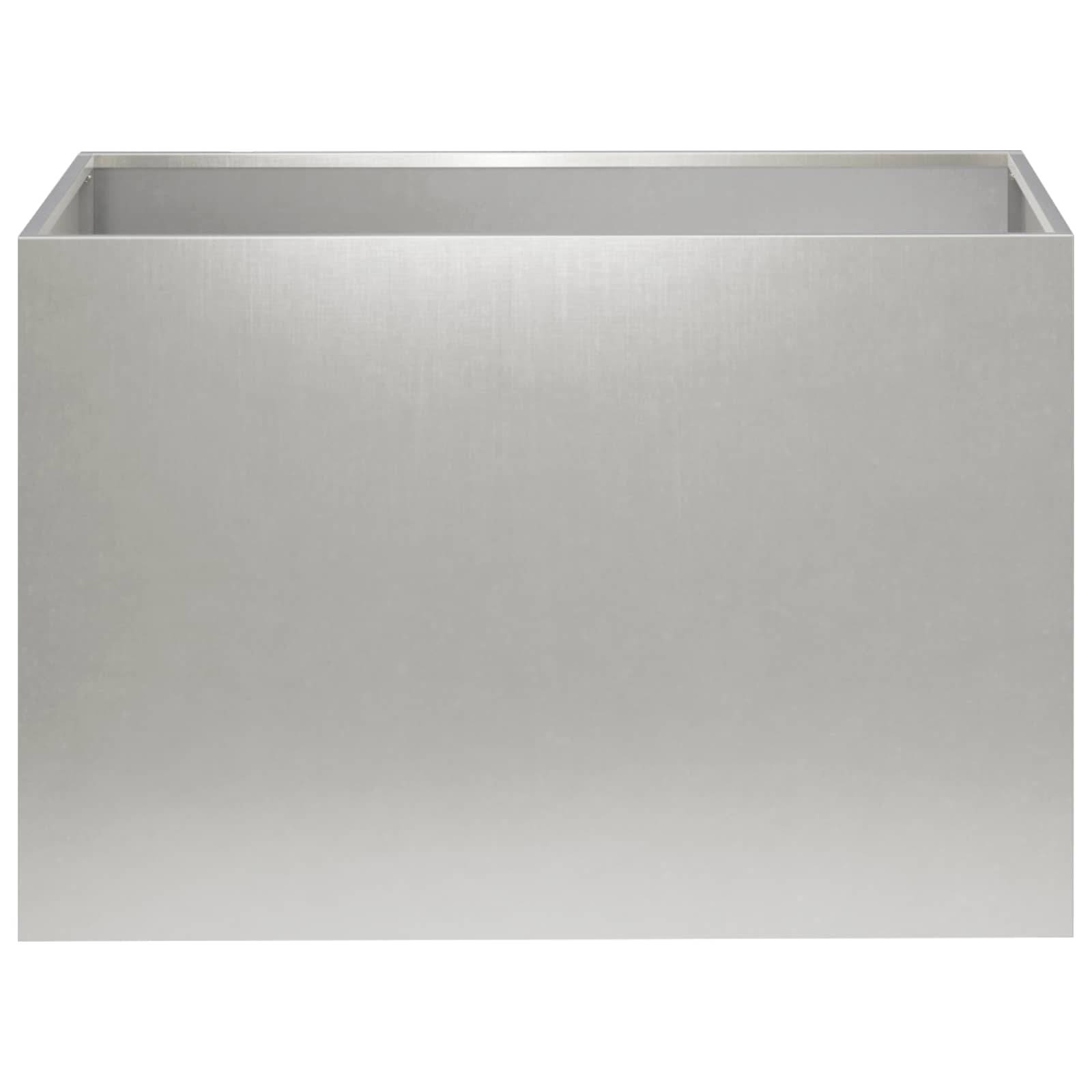 vidaXL Garten-Pflanzgefäß Silber 50 x 40 x 40 cm Edelstahl