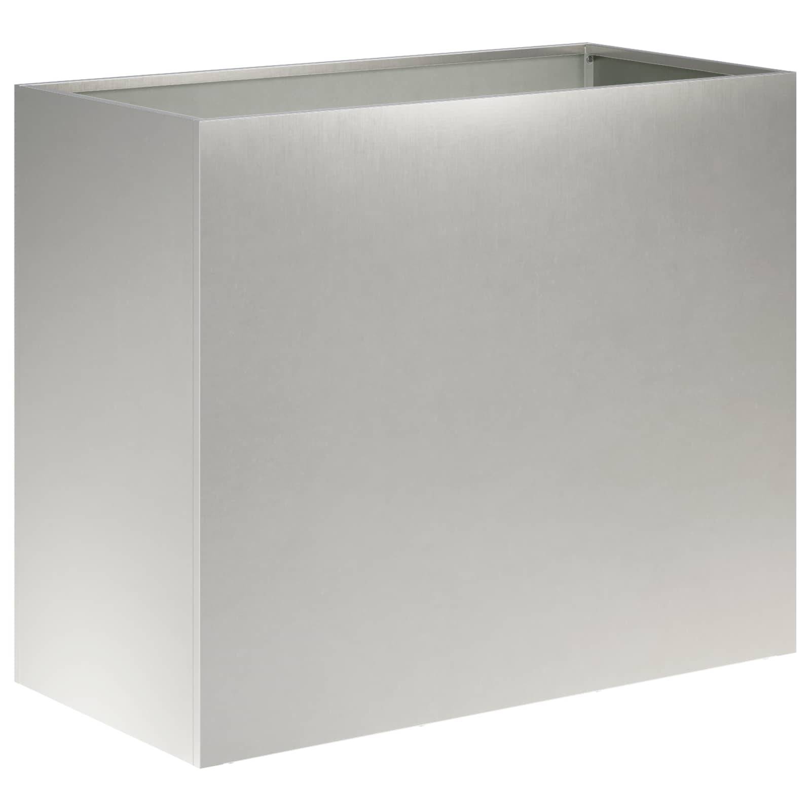 vidaXL Garten-Pflanzgefäß Silber 60 x 30 x 40 cm Edelstahl