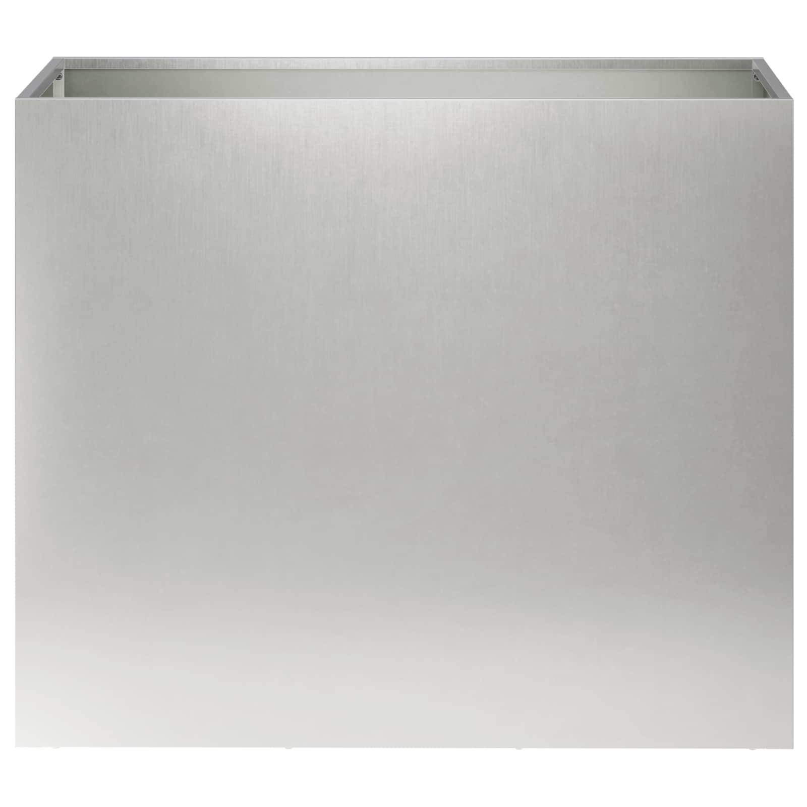 vidaXL Garten-Pflanzgefäß Silber 60 x 30 x 40 cm Edelstahl