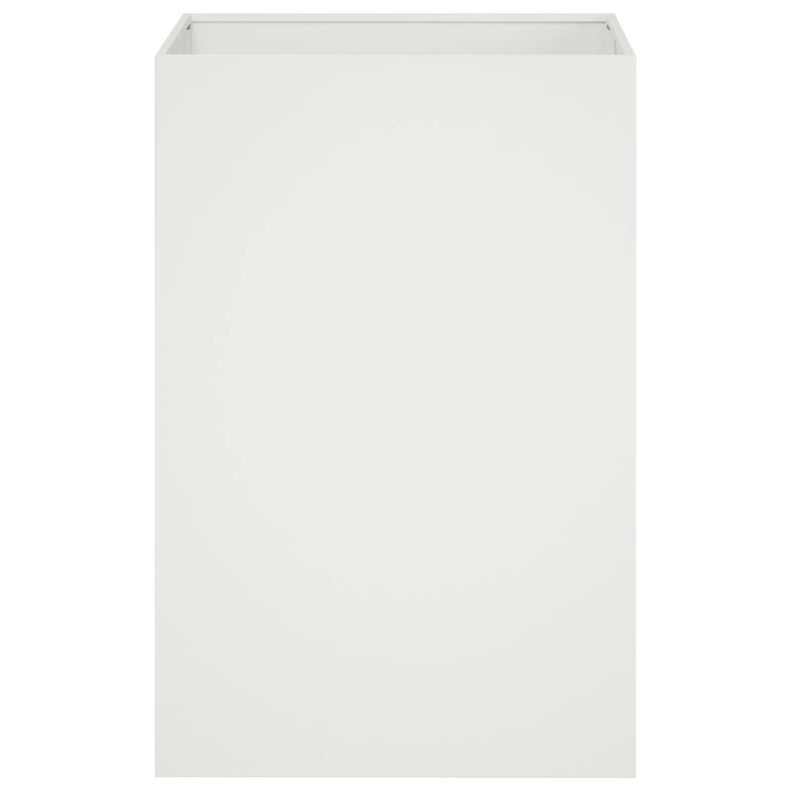 vidaXL Garten-Pflanzgefäß Weiß 40 x 40 x 75 cm Kaltgewalzter Stahl