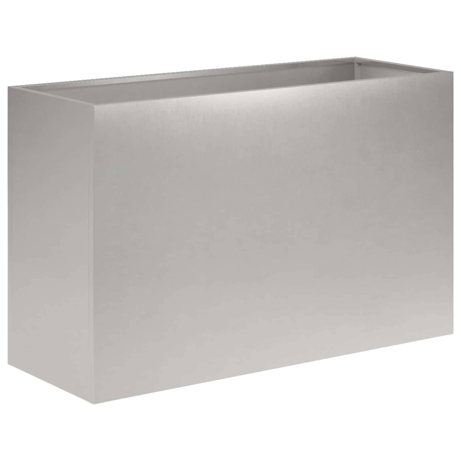 vidaXL Garten-Pflanzgefäß Silber 80 x 30 x 40 cm Edelstahl