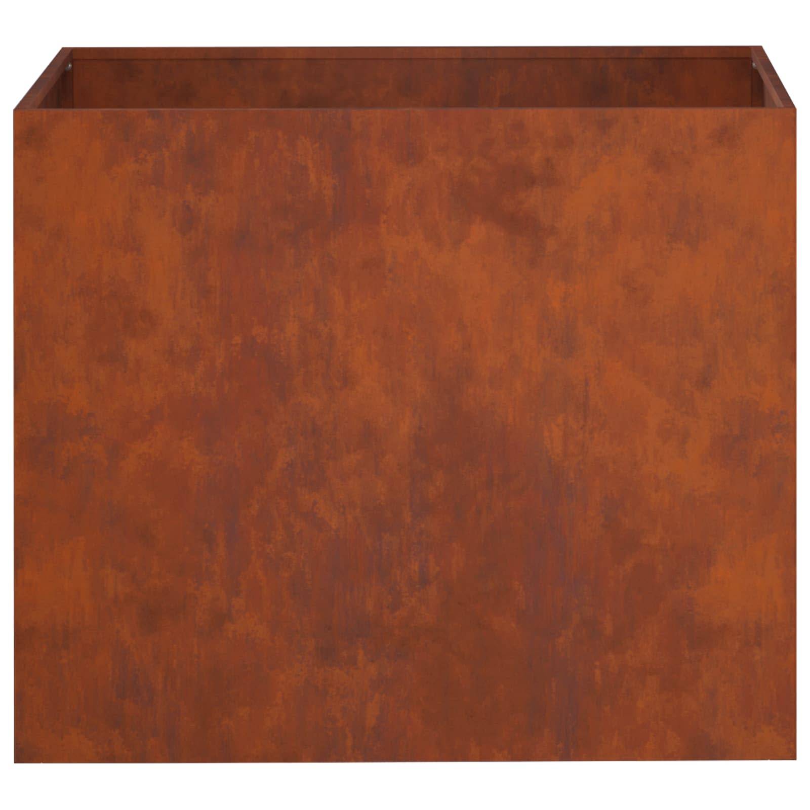vidaXL Garten-Pflanzgefäß Rostoptik 60 x 40 x 50 cm Wetterfeststahl