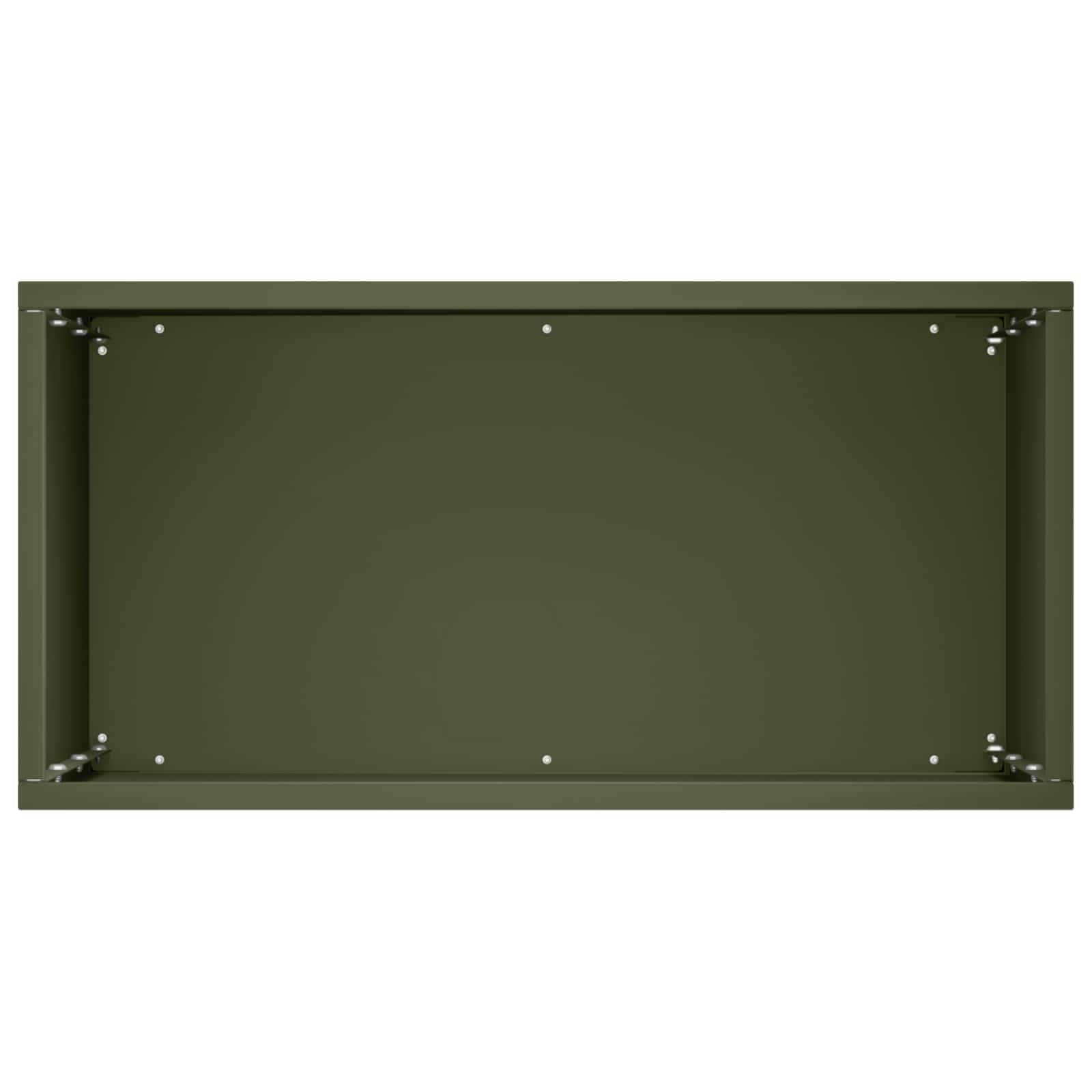 vidaXL Garten-Pflanzgefäß Olivgrün 40 x 20 x 40 cm Kaltgewalzter Stahl