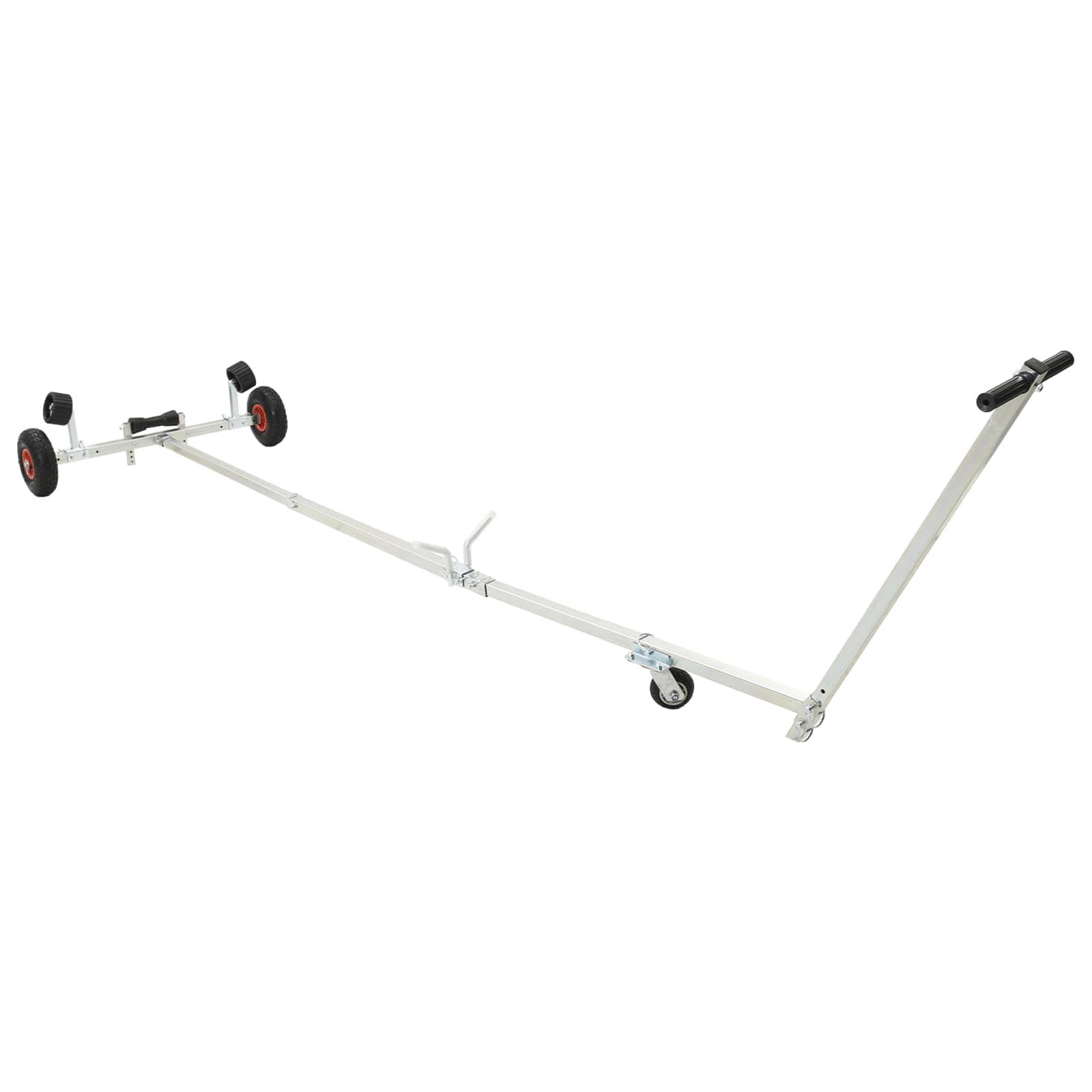 vidaXL Verstellbarer Bootstrailer mit Luftreifen 200 kg Load Silber