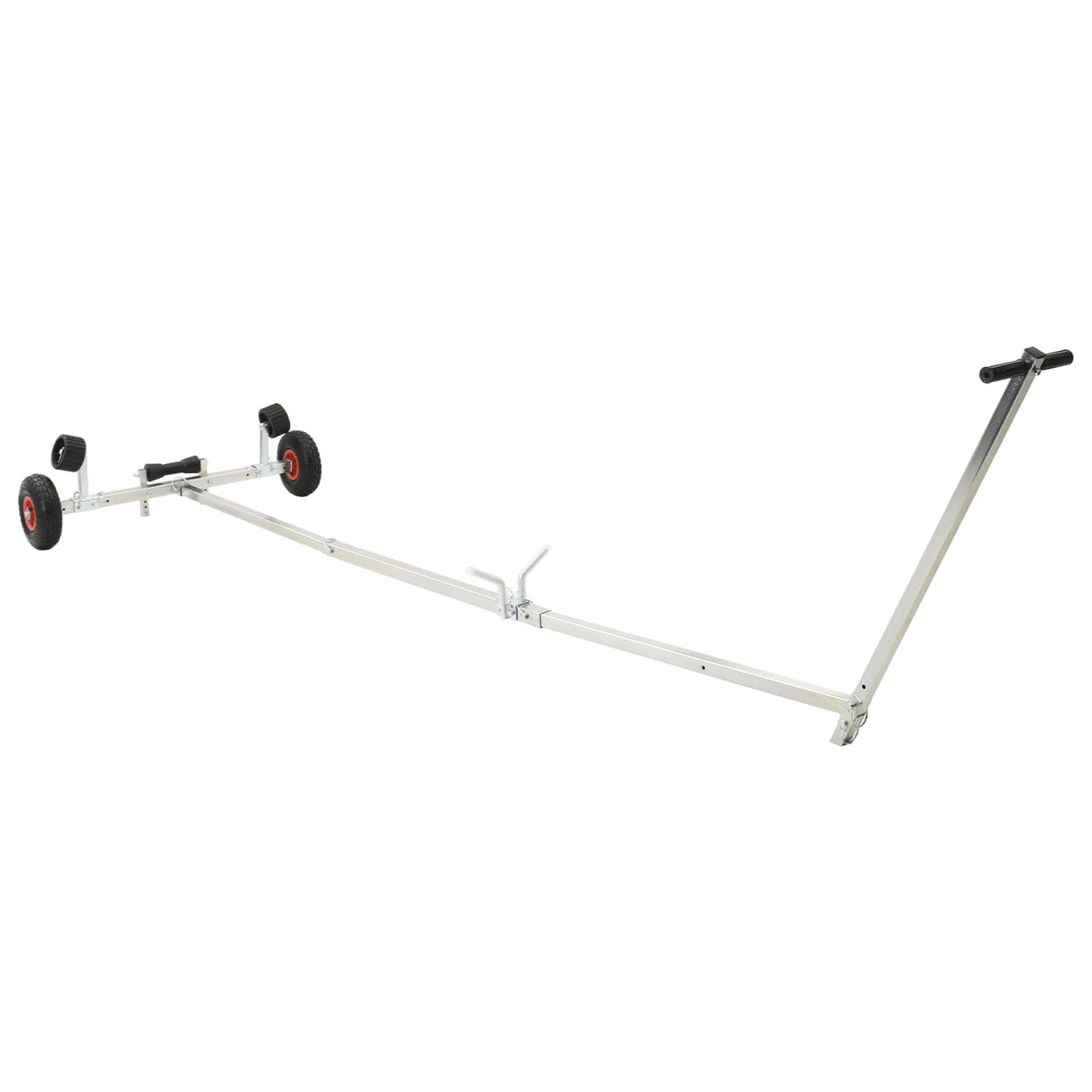 vidaXL Verstellbarer Bootstrailer mit Luftreifen 200 kg Load Silber