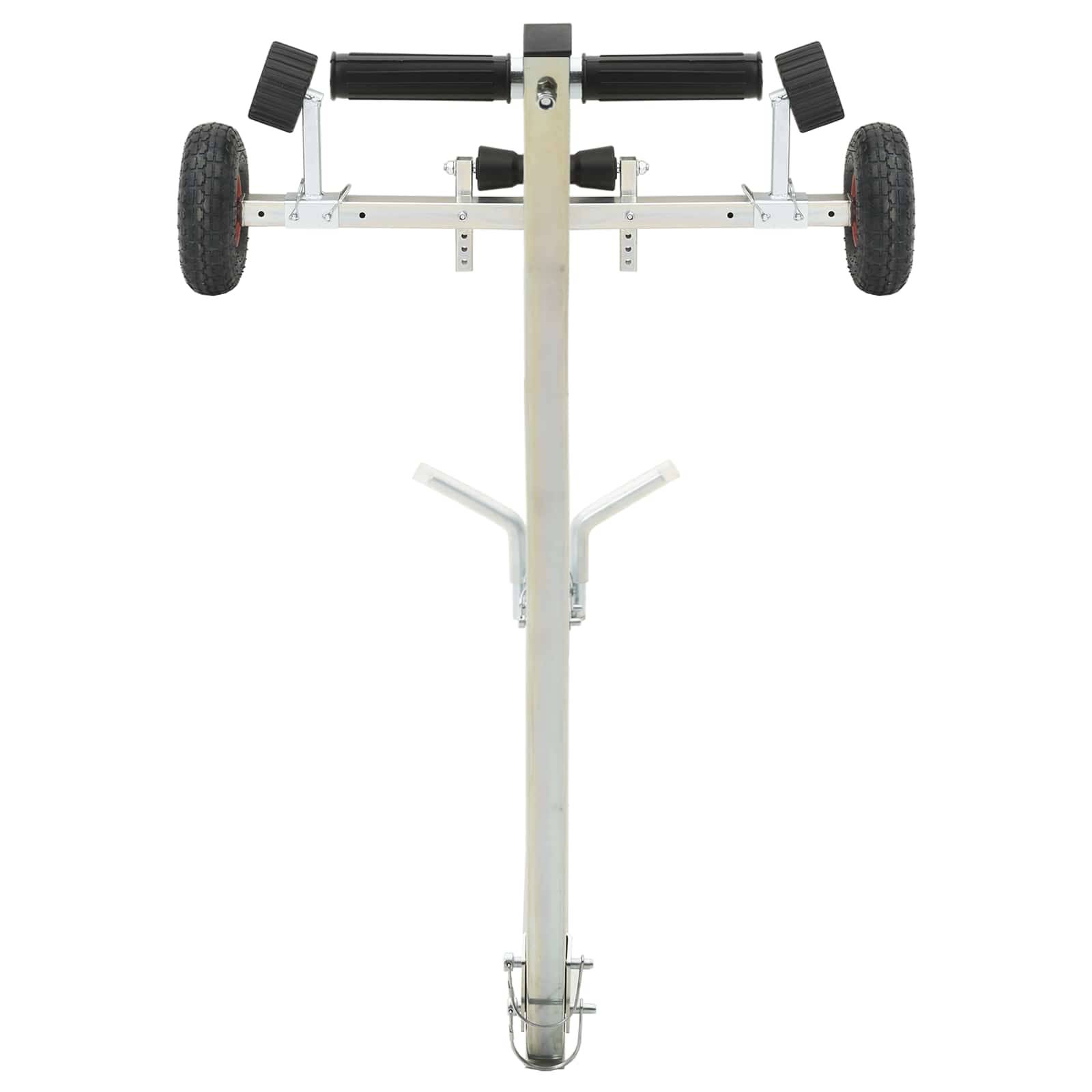 vidaXL Verstellbarer Bootstrailer mit Luftreifen 200 kg Load Silber