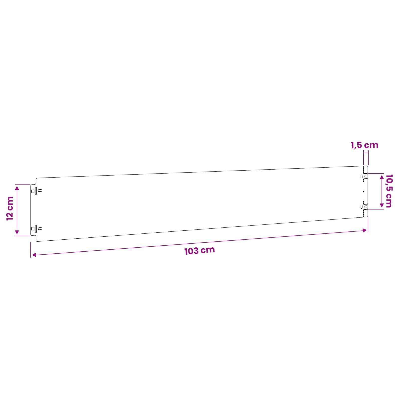 vidaXL Rasenkante 30 stk. 15 x 103 cm Stahl Anthrazit