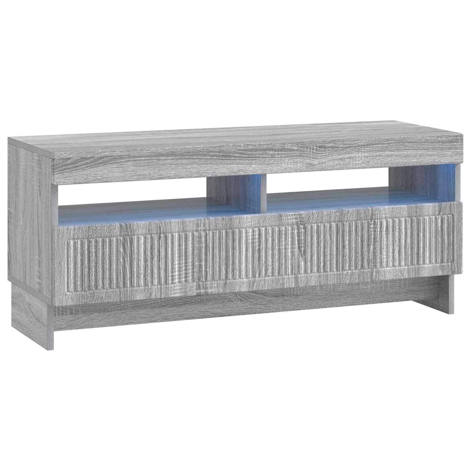 vidaXL LED-TV-Schrank Sonoma-Grau Holzwerkstoff