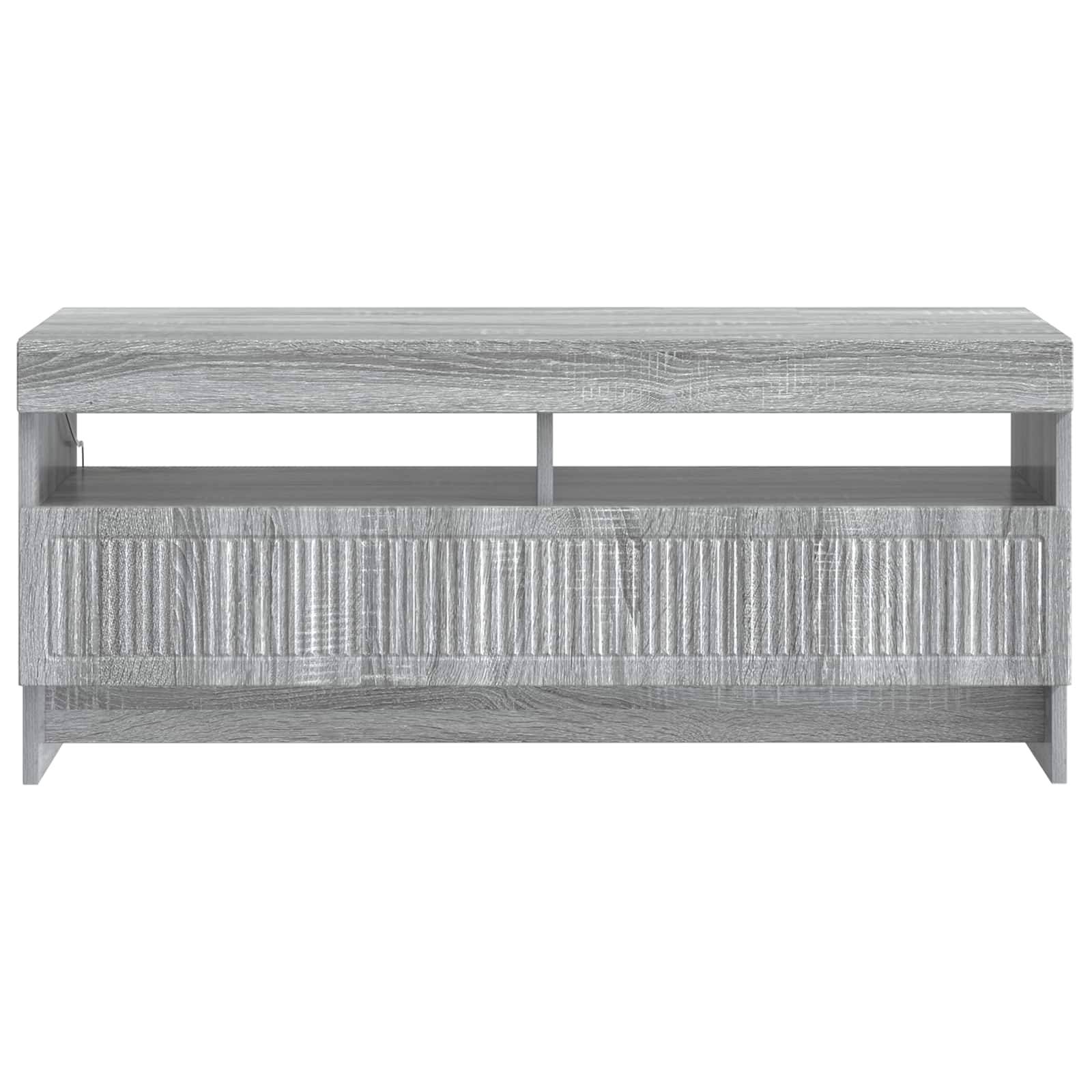 vidaXL LED-TV-Schrank Sonoma-Grau Holzwerkstoff