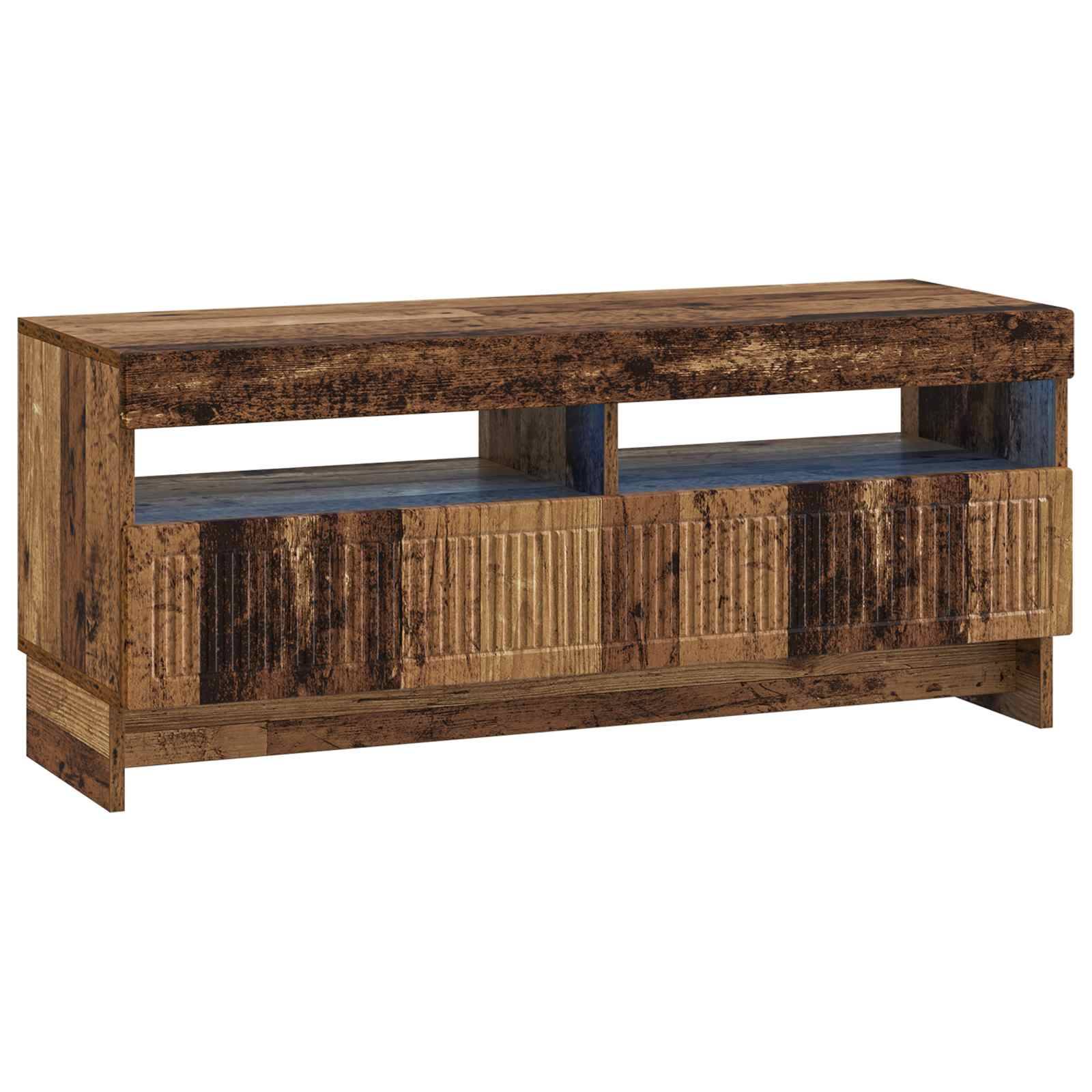 vidaXL 5-teiliges LED TV Schrank Altholz Holzwerkstoff