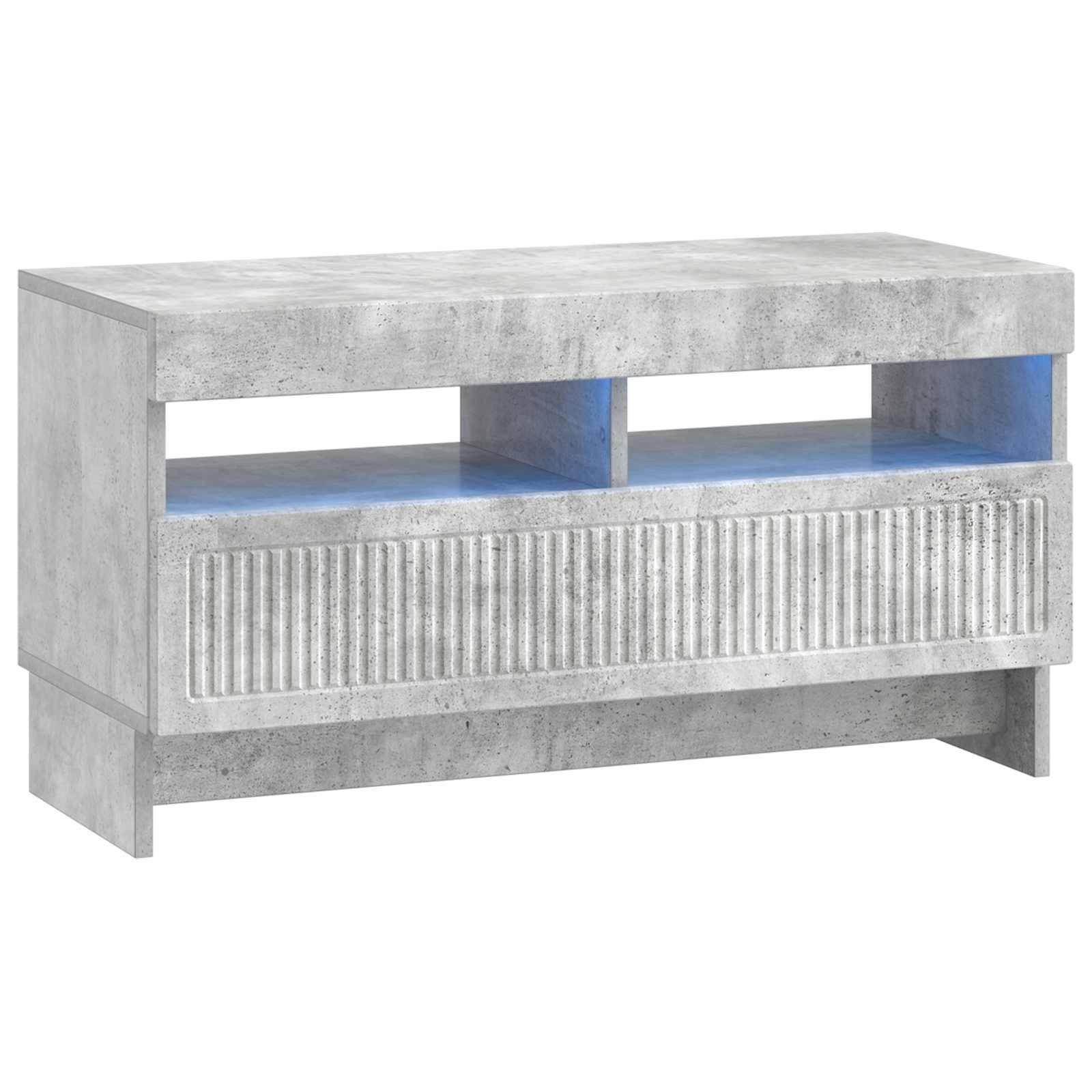 vidaXL LED-TV-Schrank Betongrau Holzwerkstoff