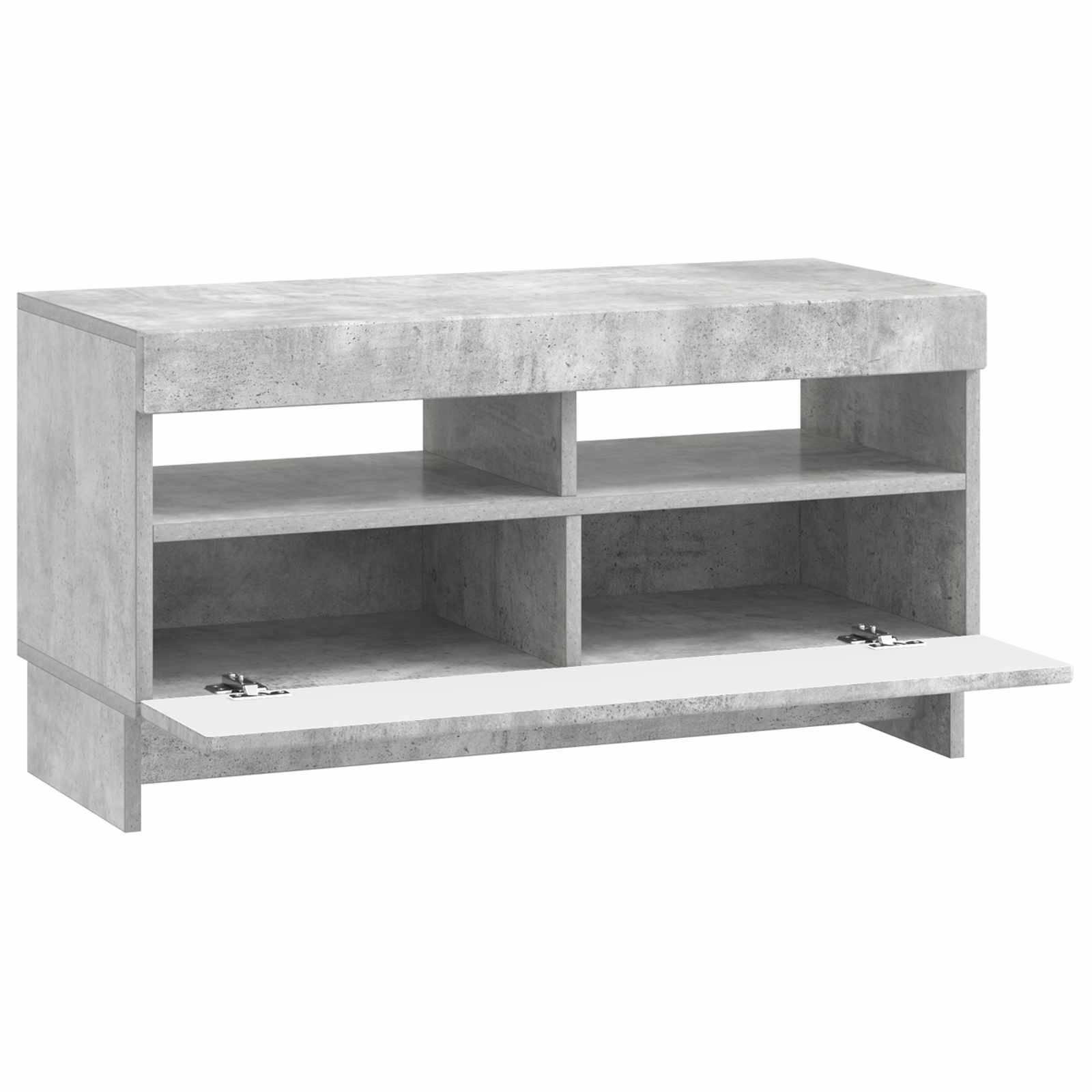 vidaXL LED-TV-Schrank Betongrau Holzwerkstoff