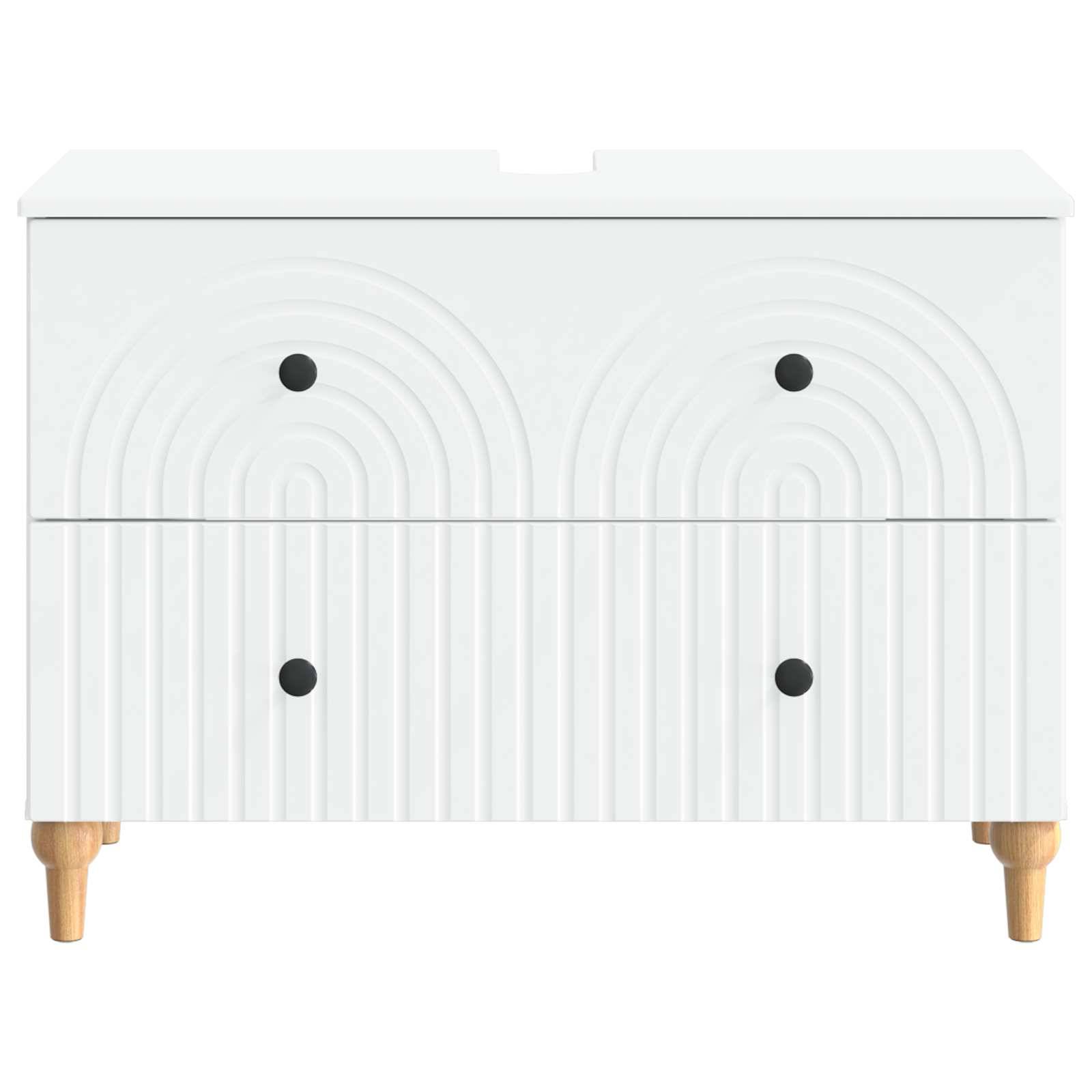 vidaXL Waschbeckenschrank ALKMAAR Weiß 82 x 41 x 59 cm Holzwerkstoff