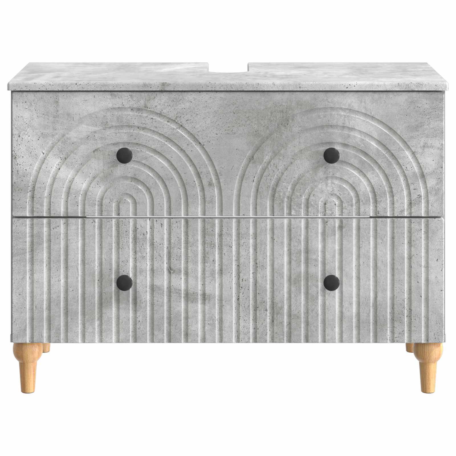 vidaXL Waschbeckenschrank ALKMAAR Betongrau 82 x 41 x 59 cm