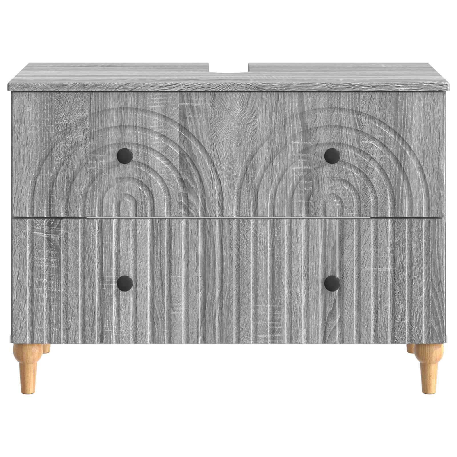 vidaXL Waschbeckenschrank ALKMAAR Sonoma-Grau 82 x 41 x 59 cm