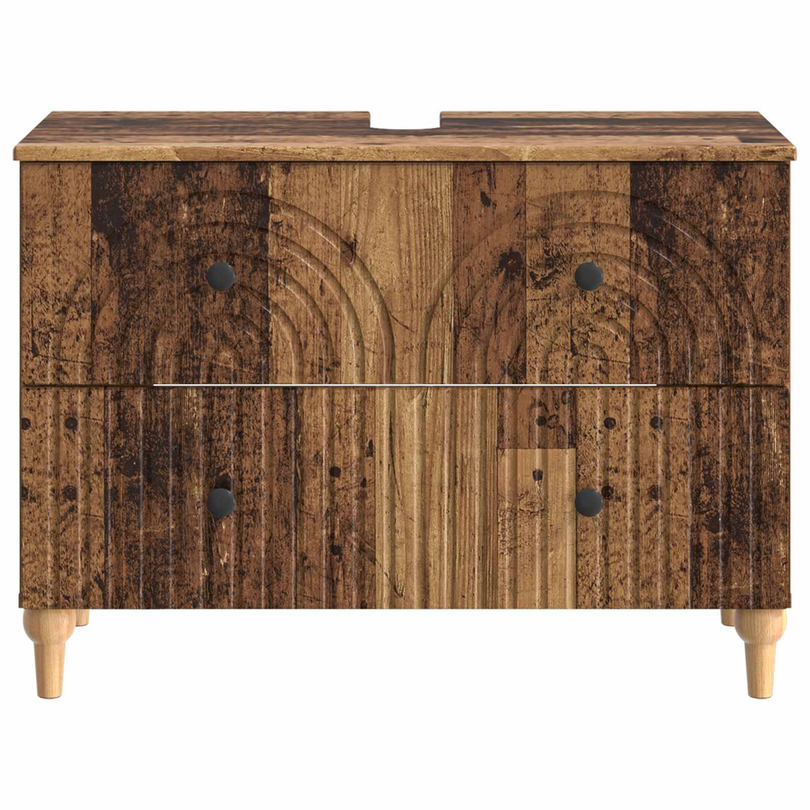 vidaXL Waschbeckenschrank ALKMAAR Altholz 82 x 41 x 59 cm
