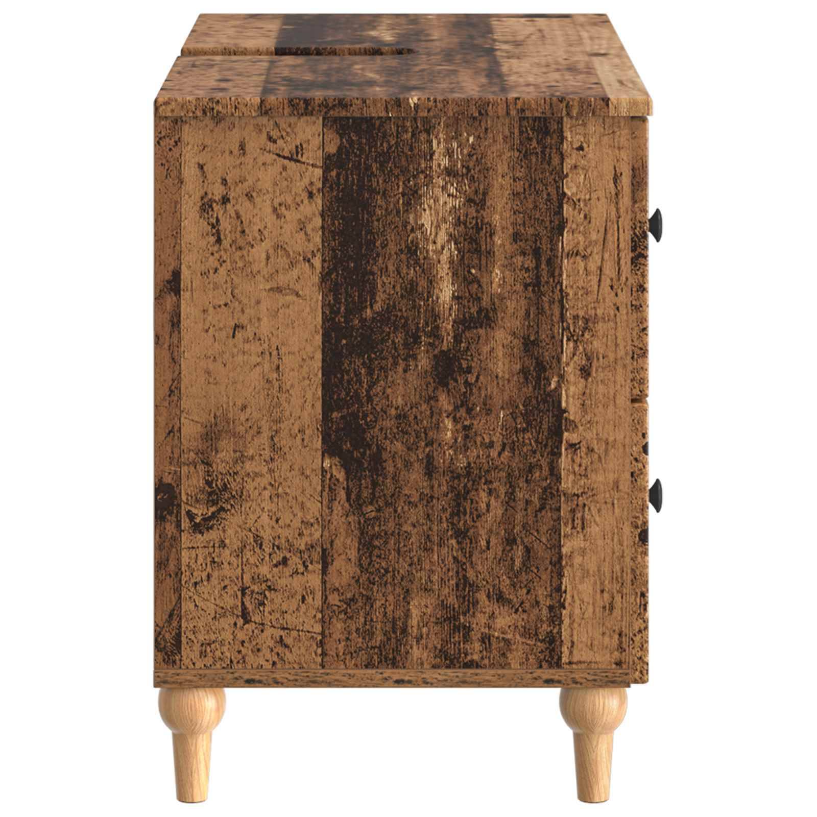 vidaXL Waschbeckenschrank ALKMAAR Altholz 82 x 41 x 59 cm