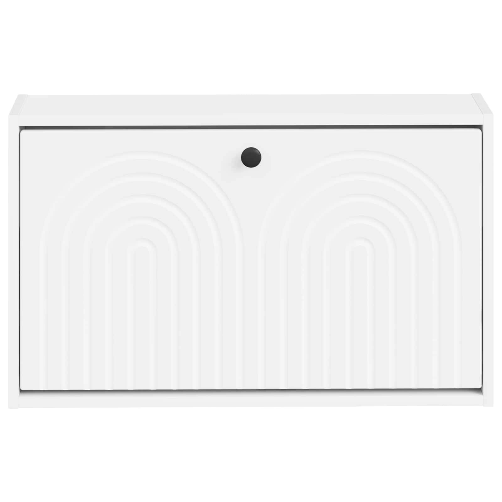 vidaXL Wandmontierter Schuhschrank ALKMAAR 71 x 17 x 43 cm Weiß