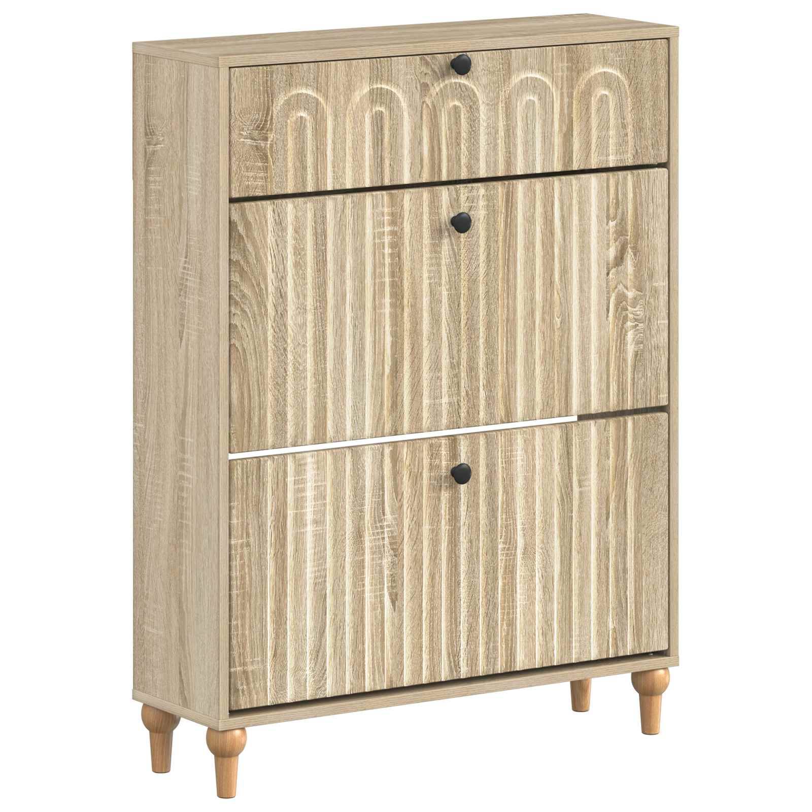 vidaXL Schuhschrank ALKMAAR 78 x 24 x 103 cm Holzwerkstoff