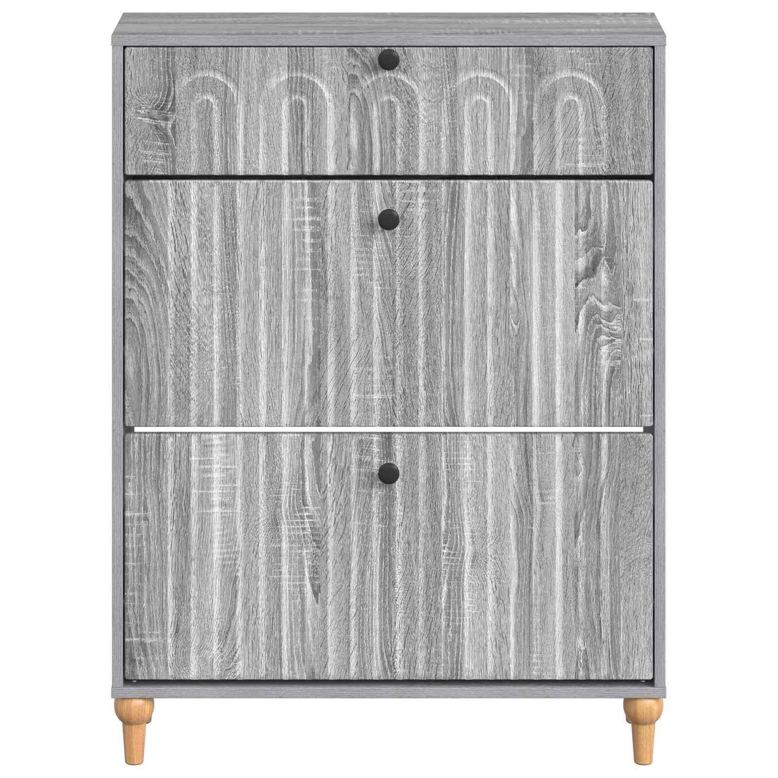 vidaXL Schuhschrank ALKMAAR 78 x 24 x 103 cm Holzwerkstoff Sonoma-Grau