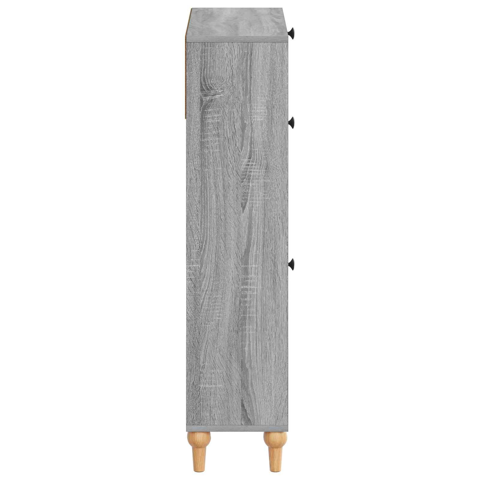 vidaXL Schuhschrank ALKMAAR 78 x 24 x 103 cm Holzwerkstoff Sonoma-Grau