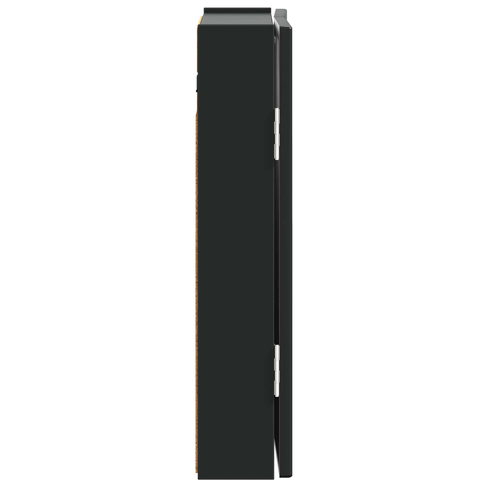 vidaXL Dartboard Schrank DELFT Schwarz 52,5 x 10,5 x 53,5 cm