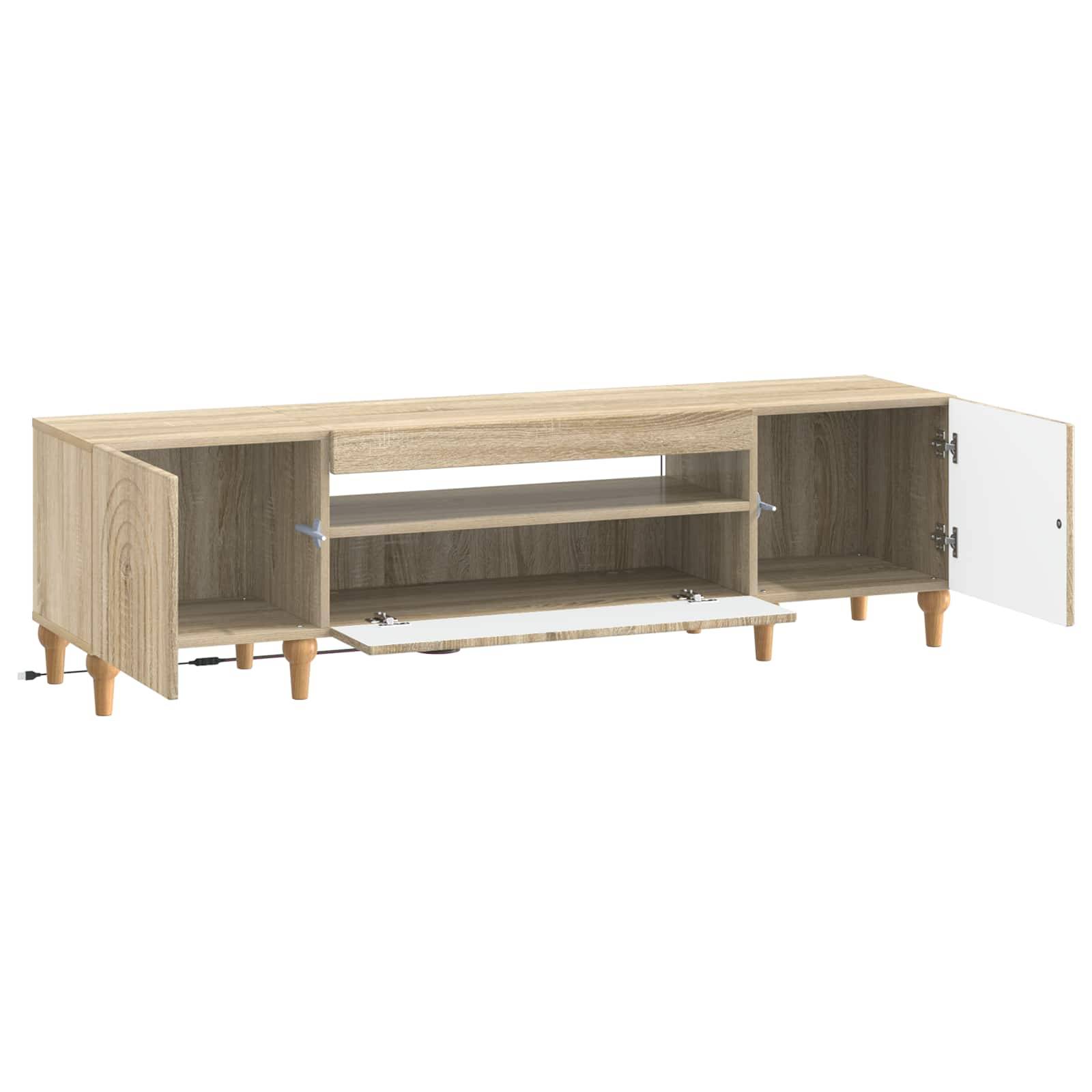 vidaXL LED-TV-Schrank Sonoma-Eiche Holzwerkstoff