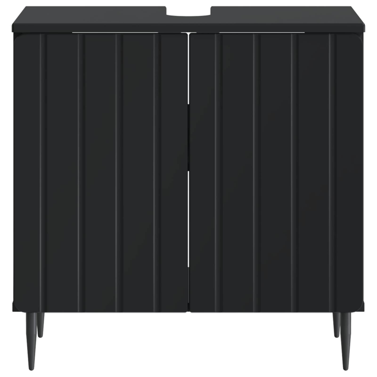 vidaXL Waschbeckenschrank ZWOLLE Schwarz 59,5 x 31,5 x 59 cm