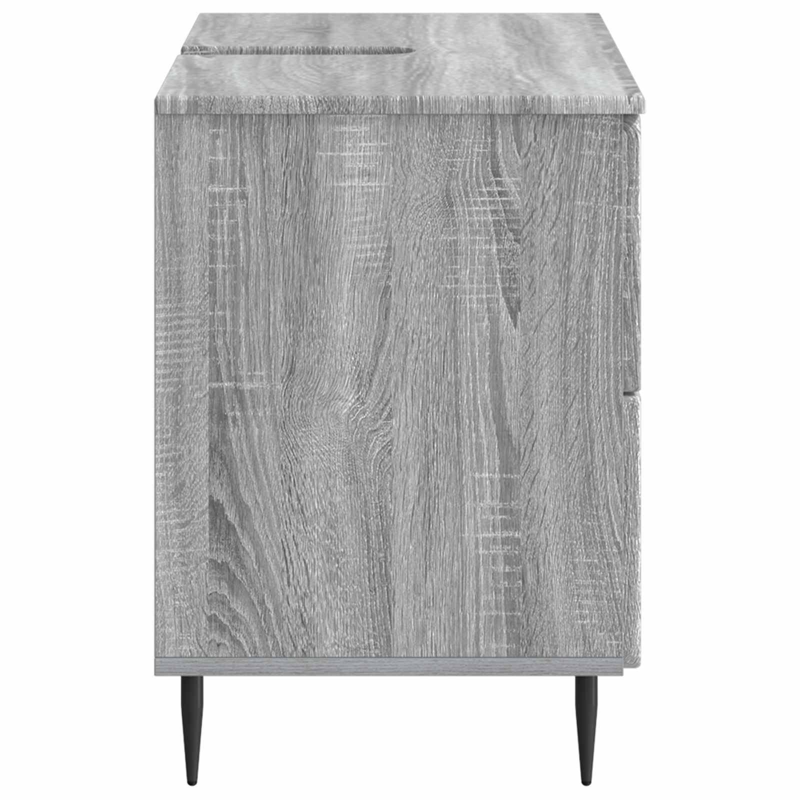 vidaXL Waschbeckenschrank ZWOLLE Sonoma-Grau 82 x 41 x 58,5 cm