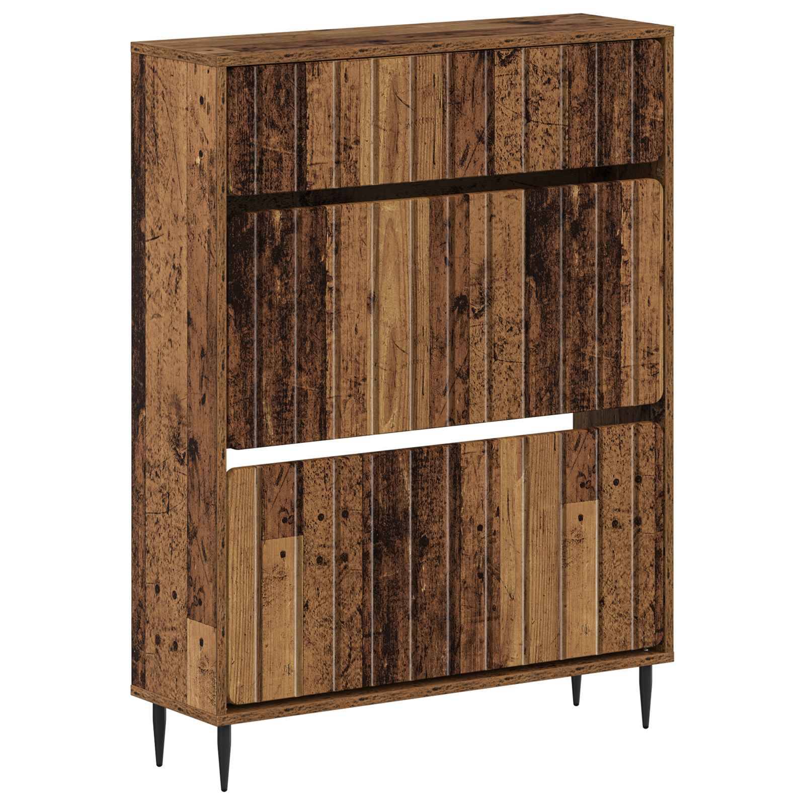 vidaXL Schuhschrank ZWOLLE 78 x 24 x 103 cm Holzwerkstoff Altholz