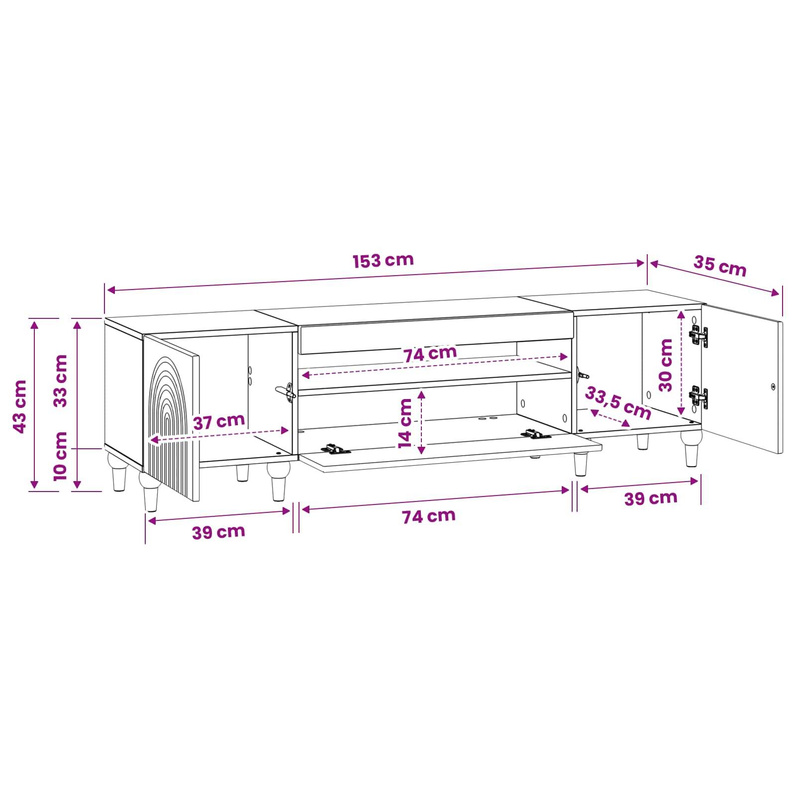 vidaXL LED-TV-Schrank Schwarz Holzwerkstoff
