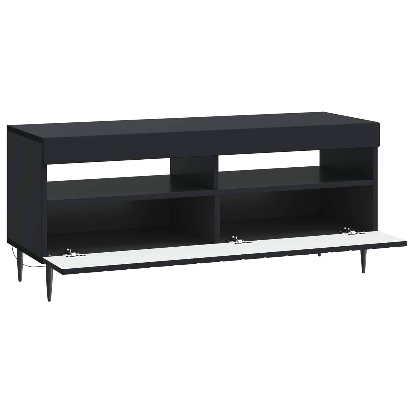 vidaXL LED-TV-Schrank Schwarz Holzwerkstoff