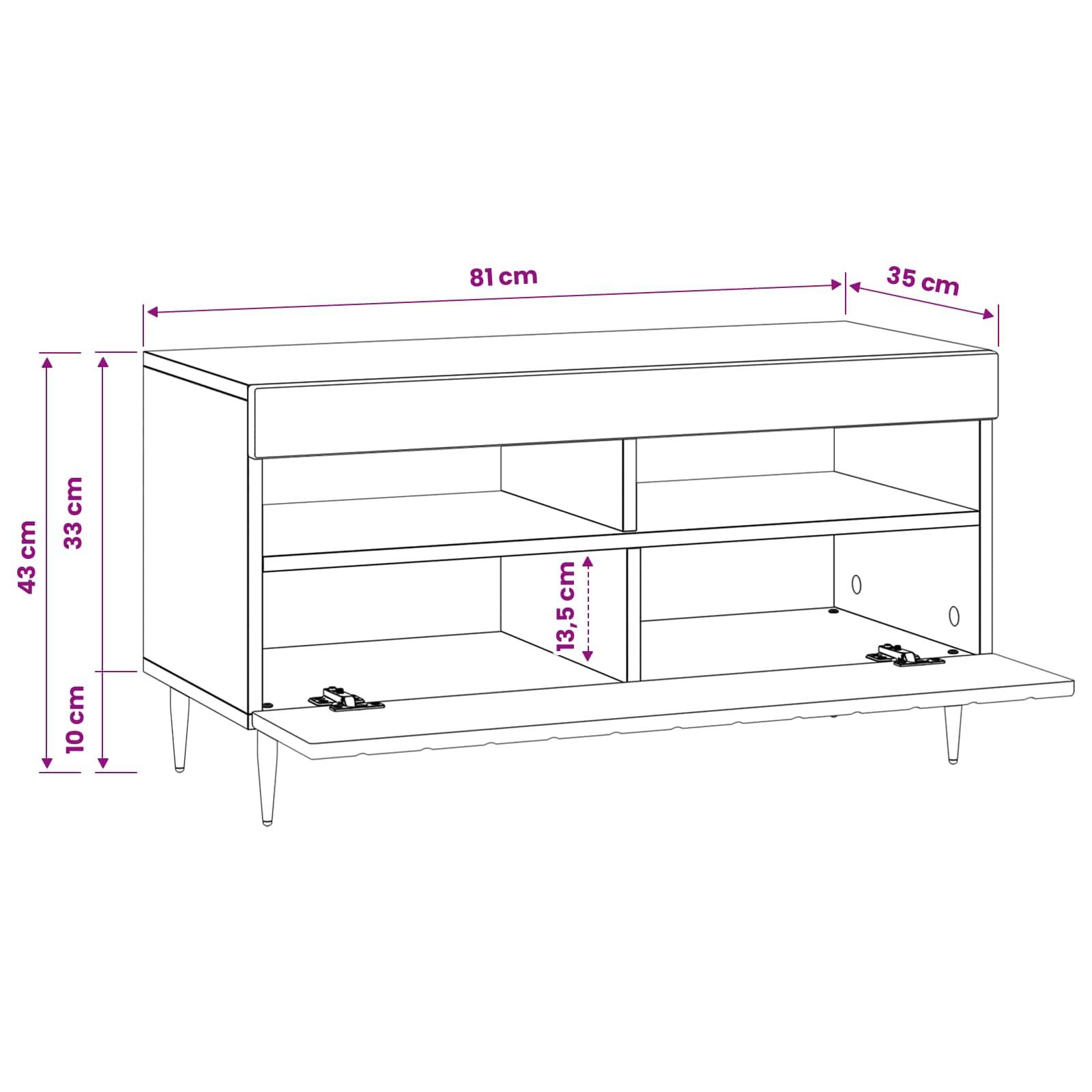 vidaXL LED-TV-Schrank Weiß Holzwerkstoff