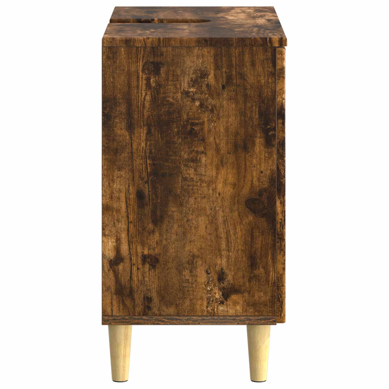 vidaXL Waschbeckenschrank ARNHEM Raucheiche 59,5 x 31,5 x 59 cm