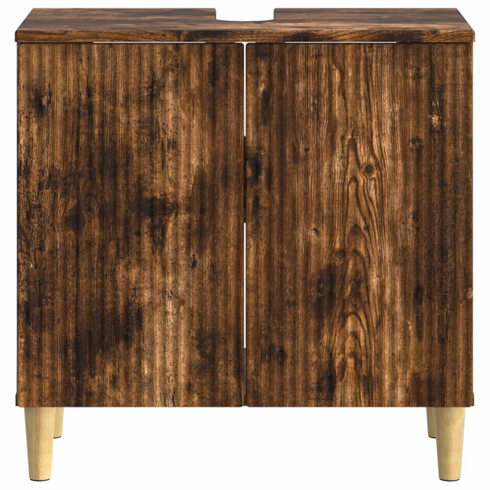 vidaXL Waschbeckenschrank ARNHEM Raucheiche 59,5 x 31,5 x 59 cm