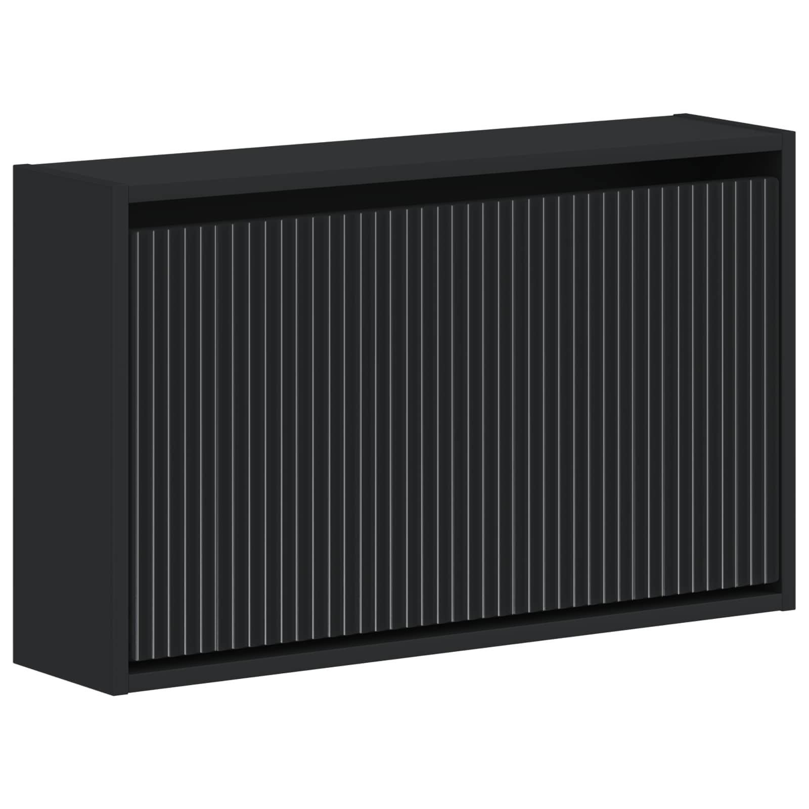 vidaXL Wandmontierter Schuhschrank ARNHEM 71 x 17 x 43 cm Schwarz
